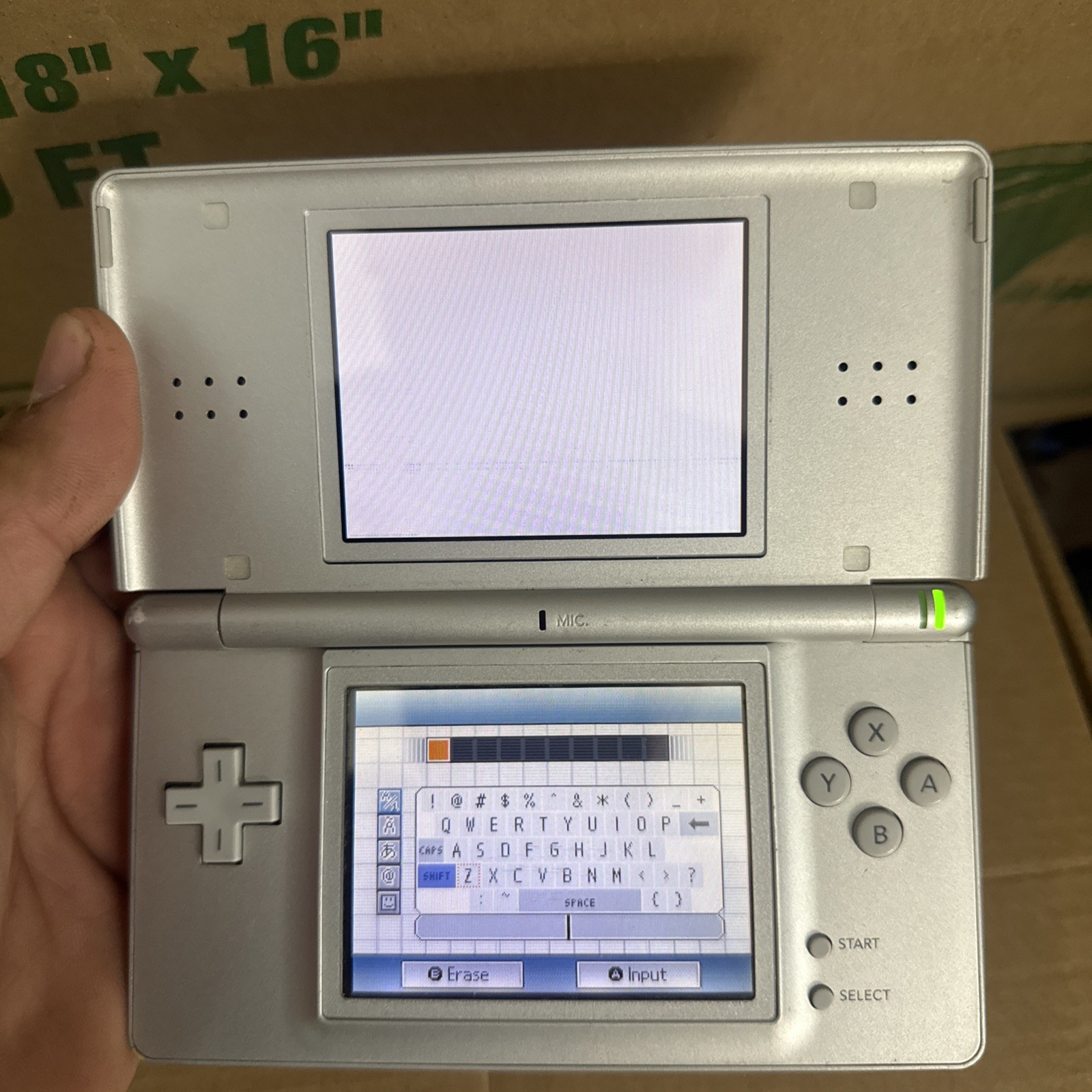Nintendo DS Lite Console Light Gray With Nintendo Ds Super Mario