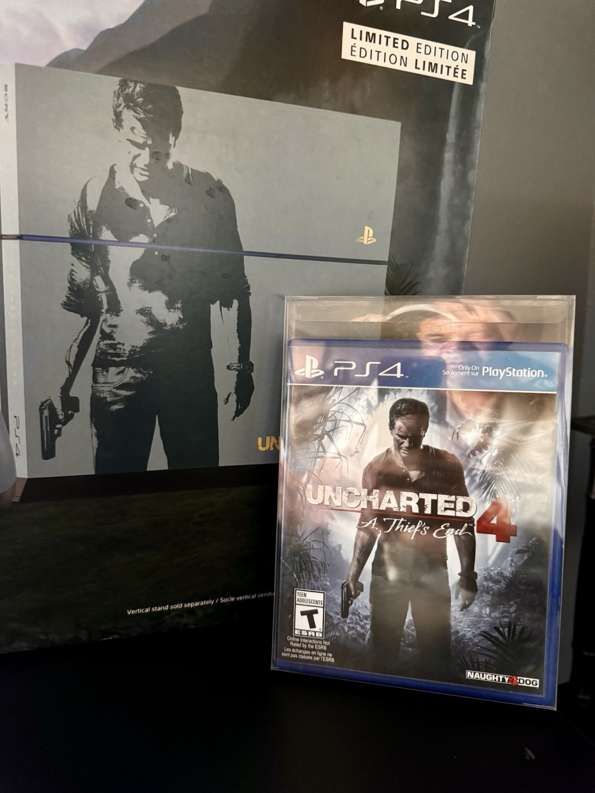 Sony Playstation 4 PS4 Uncharted 4 Limited Edition Blue Console CIB 12 Games