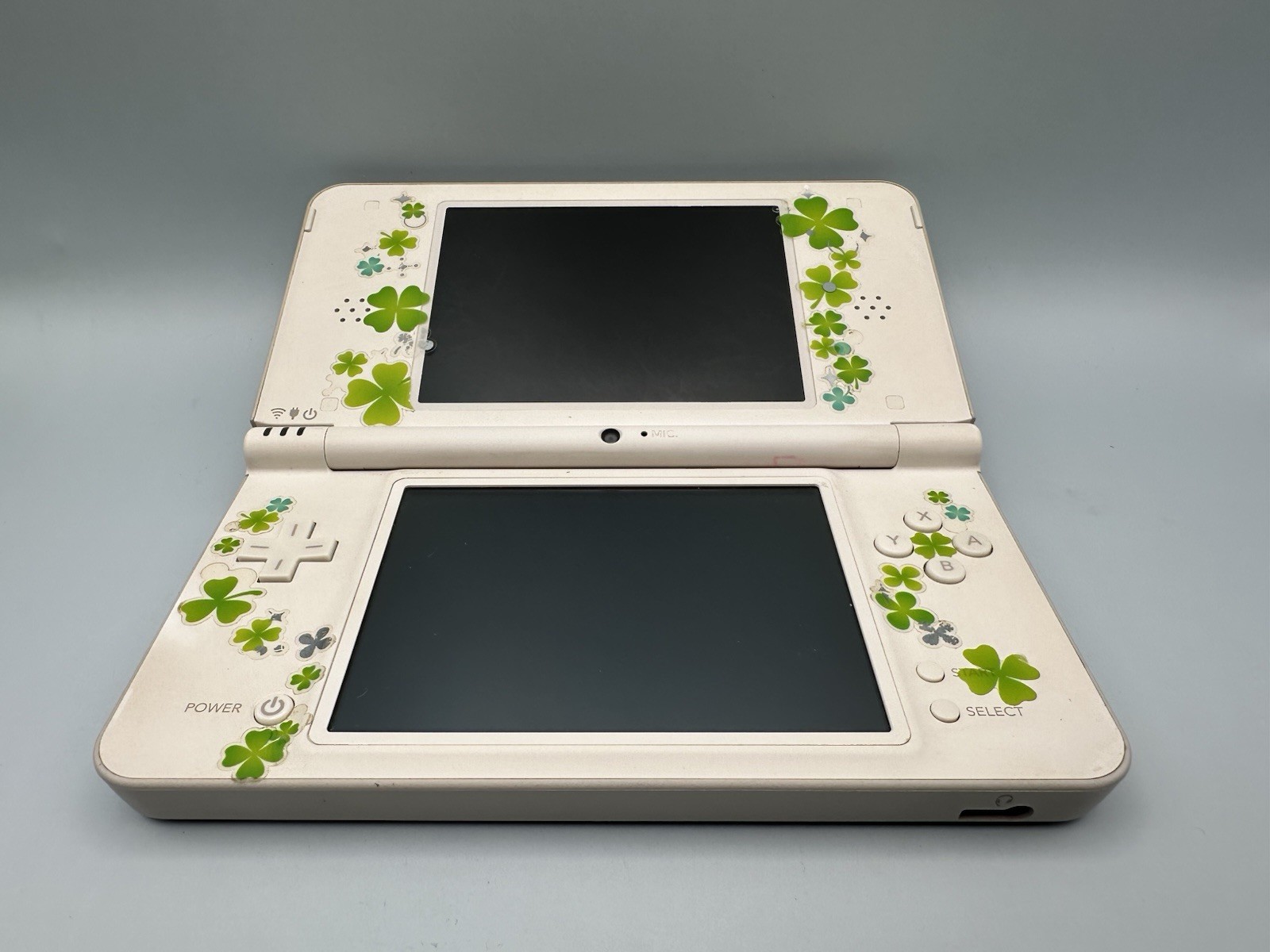 Nintendo DSi LL Natural White “Lucky Clover Edition” Tested + Charger