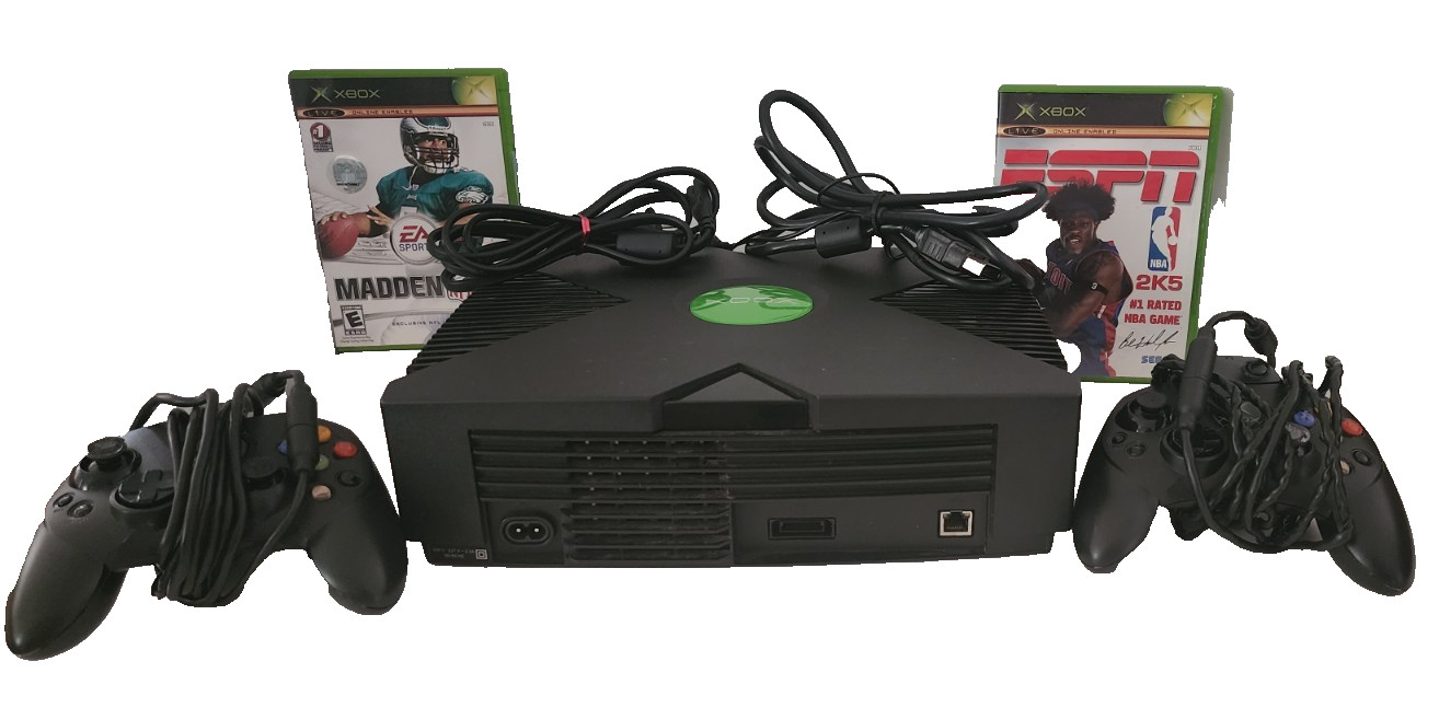 Microsoft Original Xbox Console Bundle 2 wired controllers, power and HDMI cord