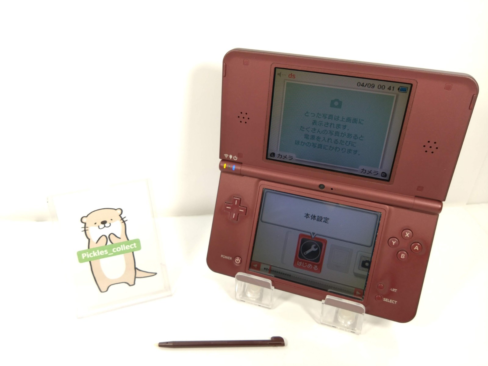 DSi LL XL Wine Red UTL-001 w/Stylus Language Japanese Tested Nintendo 0527C
