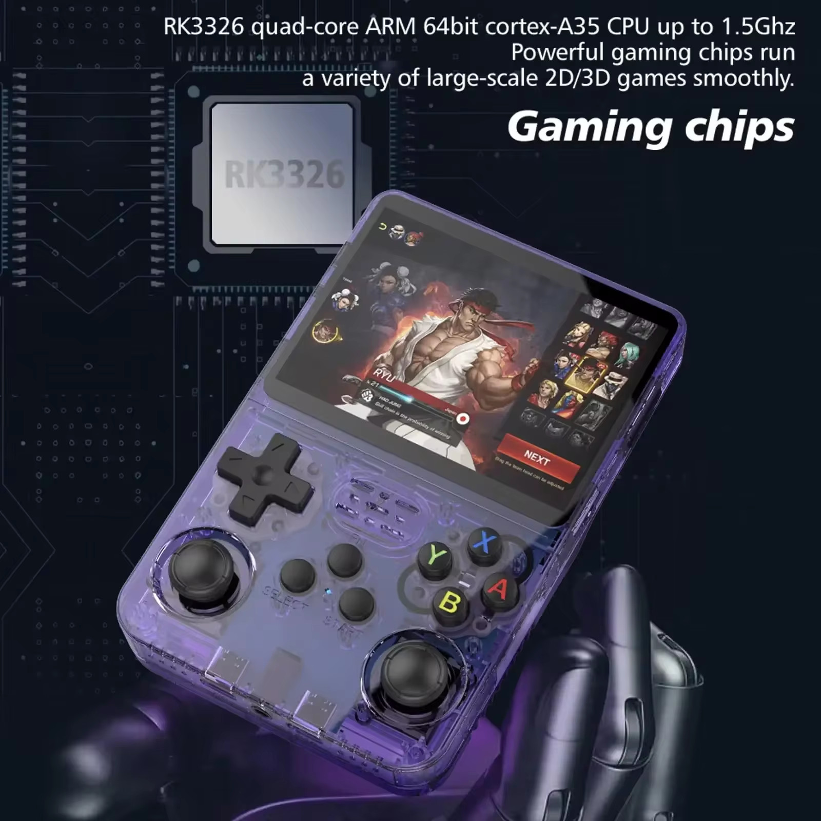 R36S Handheld Game Console 3.5Inch IPS Screen 128G Classic Retro Games Consoles