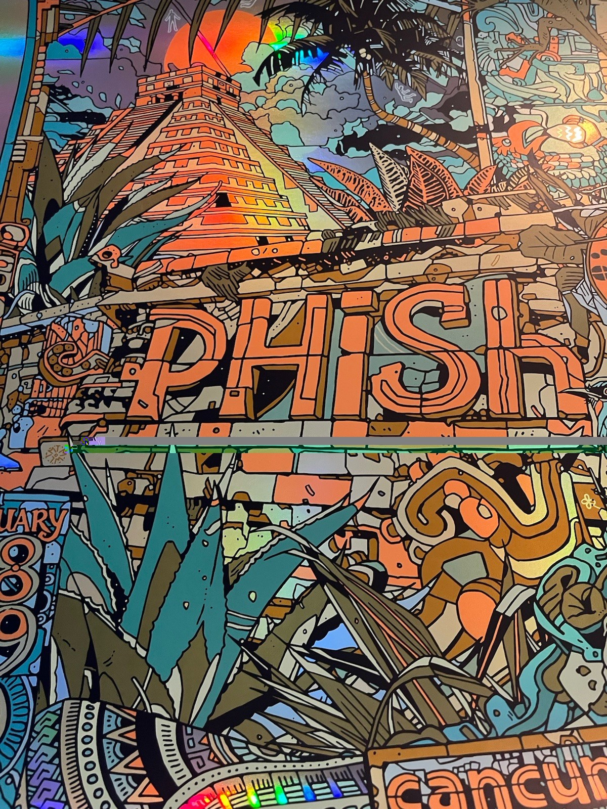 SIGNED Phish Riviera Maya Foil Variant Poster Tyler Stout Cancun Mexico 2026 Art