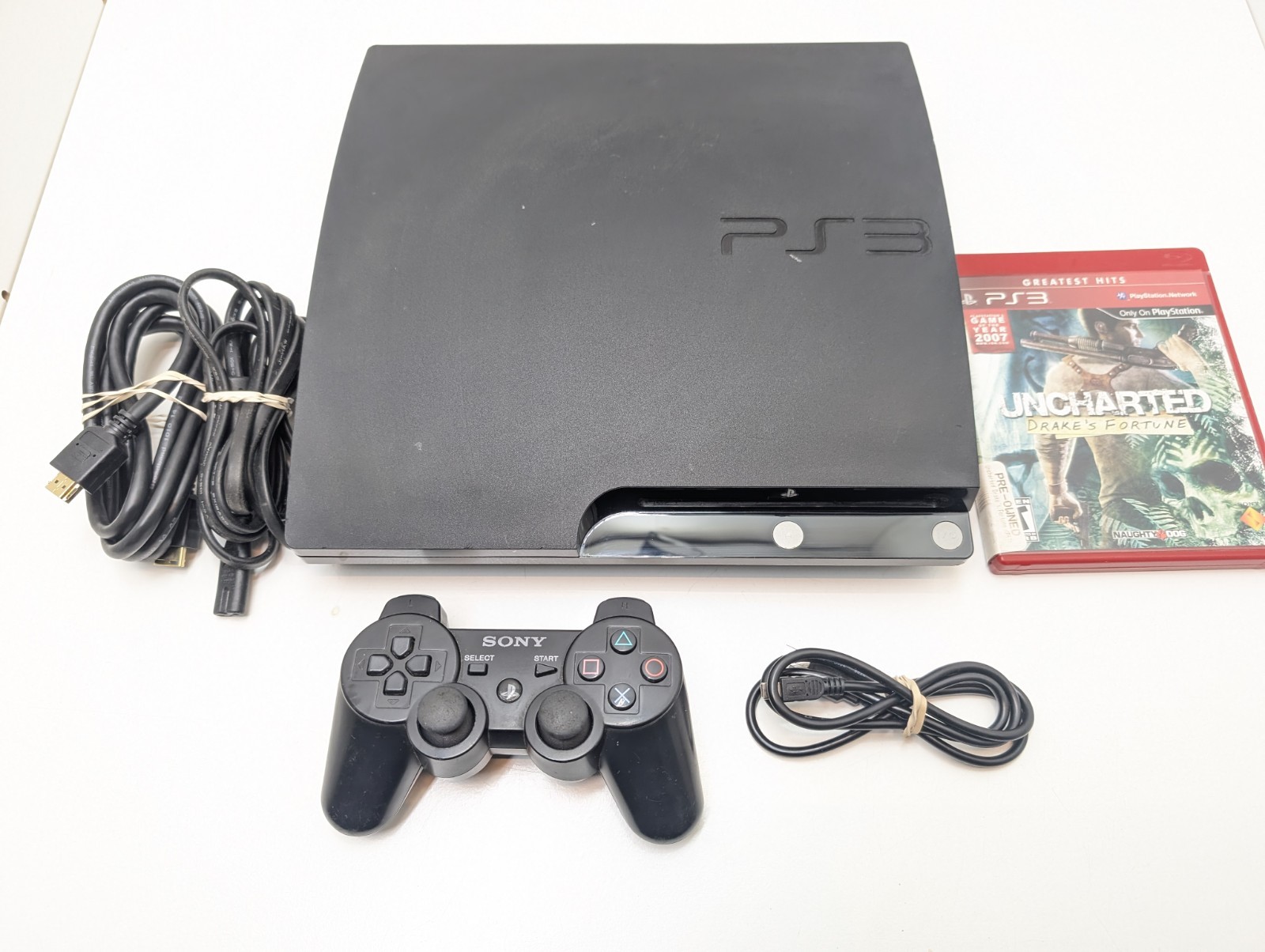 Sony PlayStation 3 Slim PS3 500GB Black Console Bundle Clean Tested Working 2001