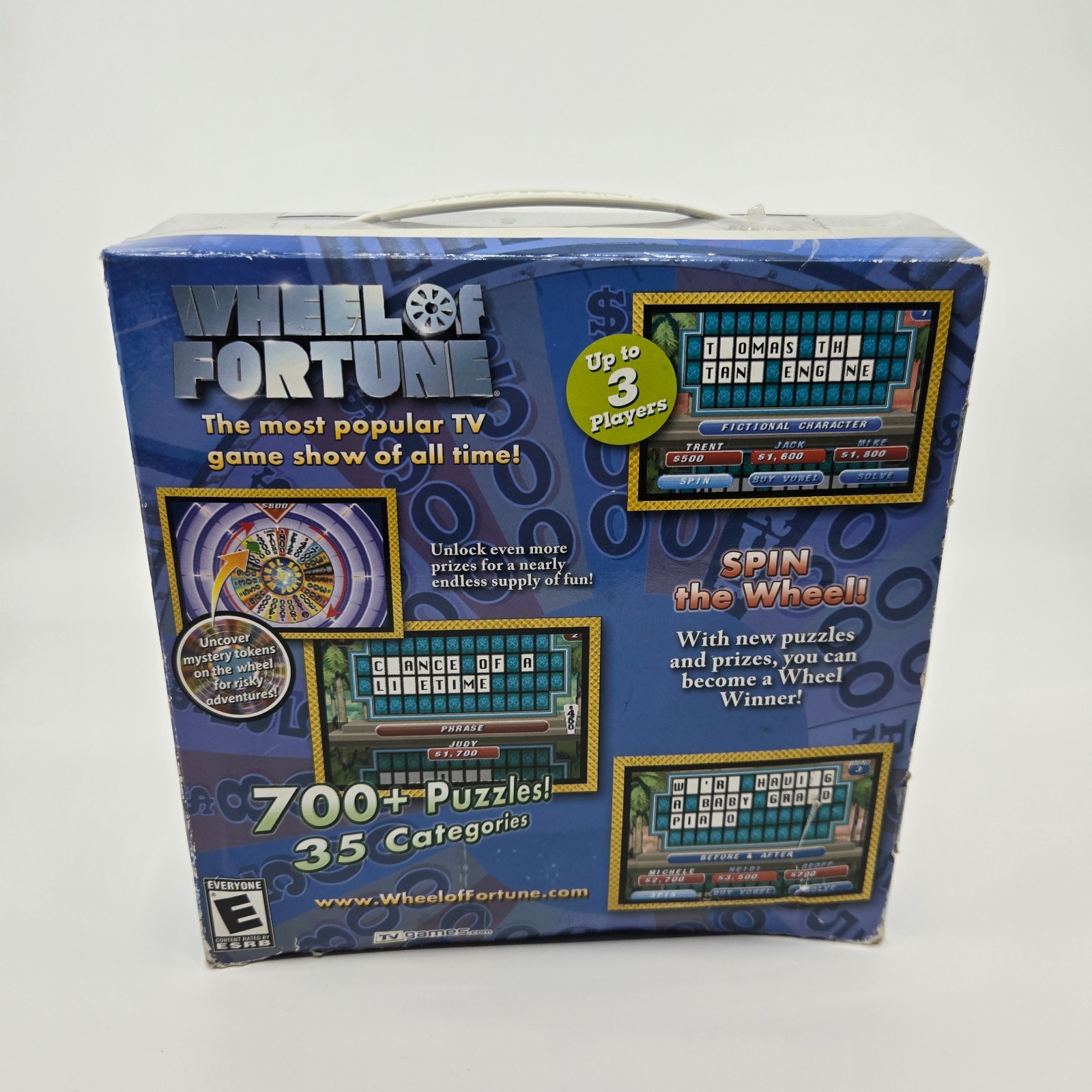Wheel of Fortune Game 2nd Edition Plug in TV Play 360 Puzzles Vintage NIB Open
