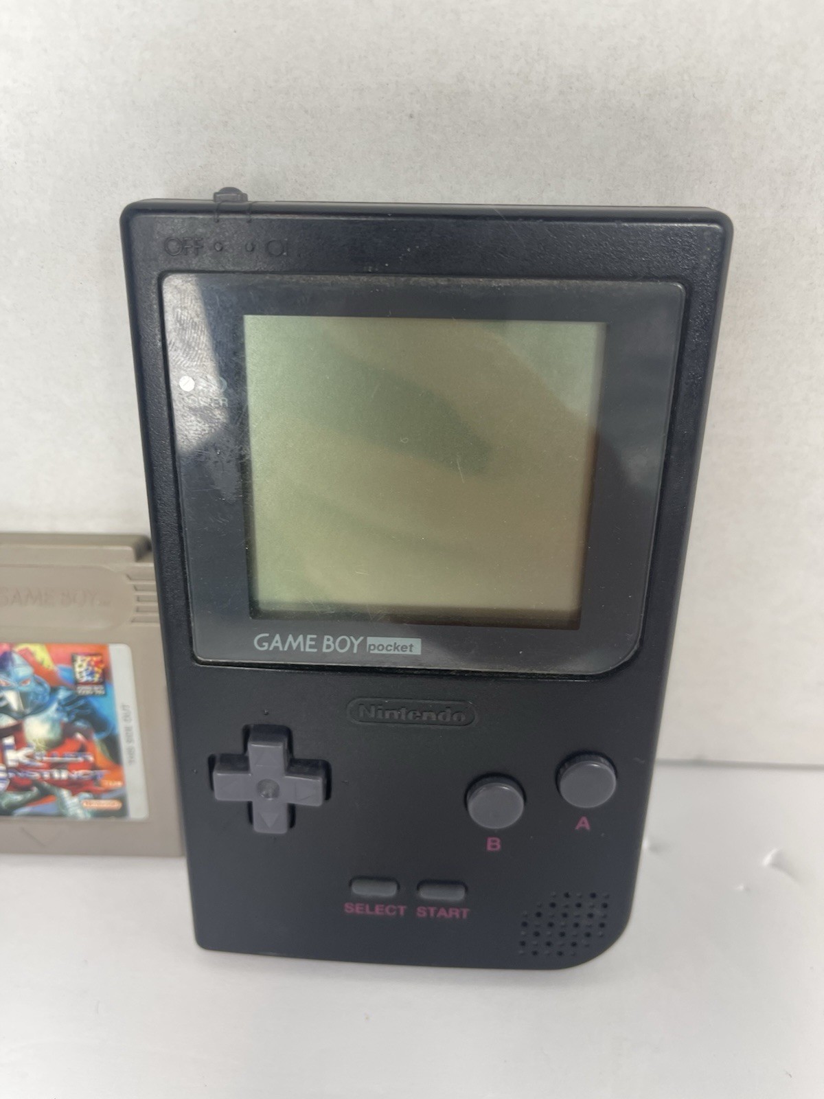 Nintendo Game Boy Pocket Handheld Game Console MGB-001 Black W/ Game