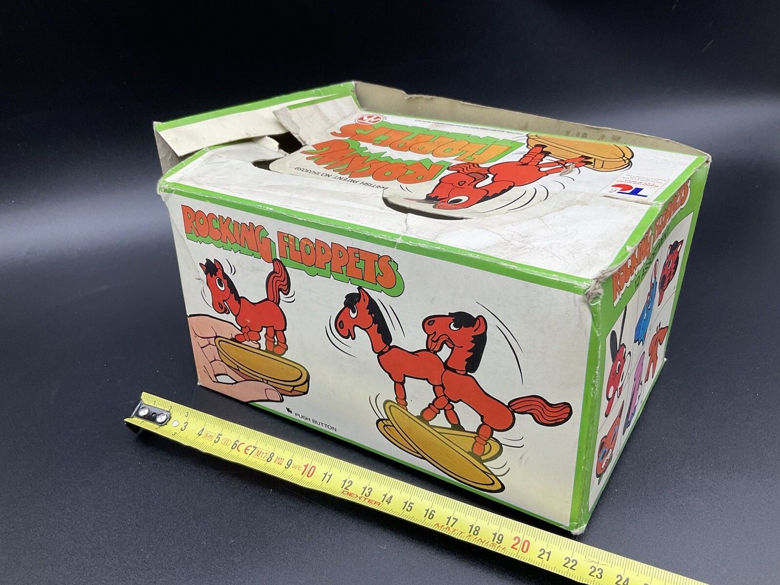 VINTAGE 80s# ROCKING FLOPPETS VINTAGE TOY BOX EMPTY RARE #[JV]