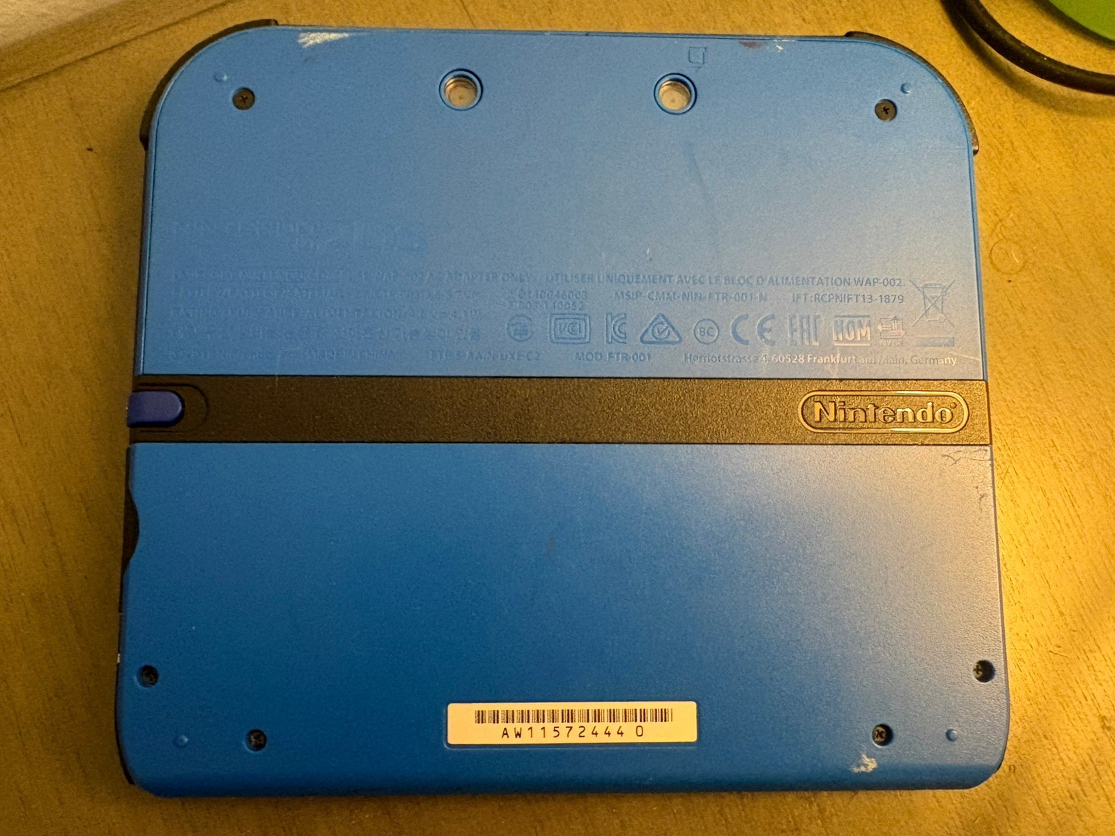Nintendo 2DS Handheld Game Console FTR-001 Electric Blue TESTED WORKING