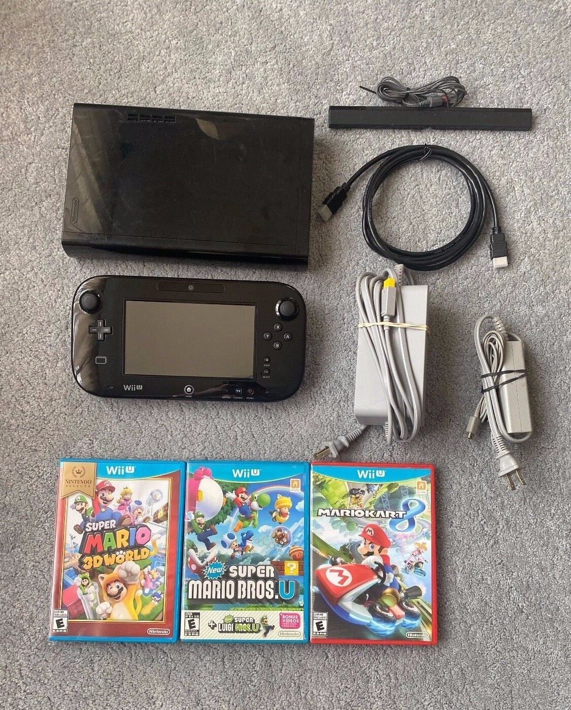 Wii U Console Black 32GB Complete Bundles and Sets! You Pick Games! All Cords!