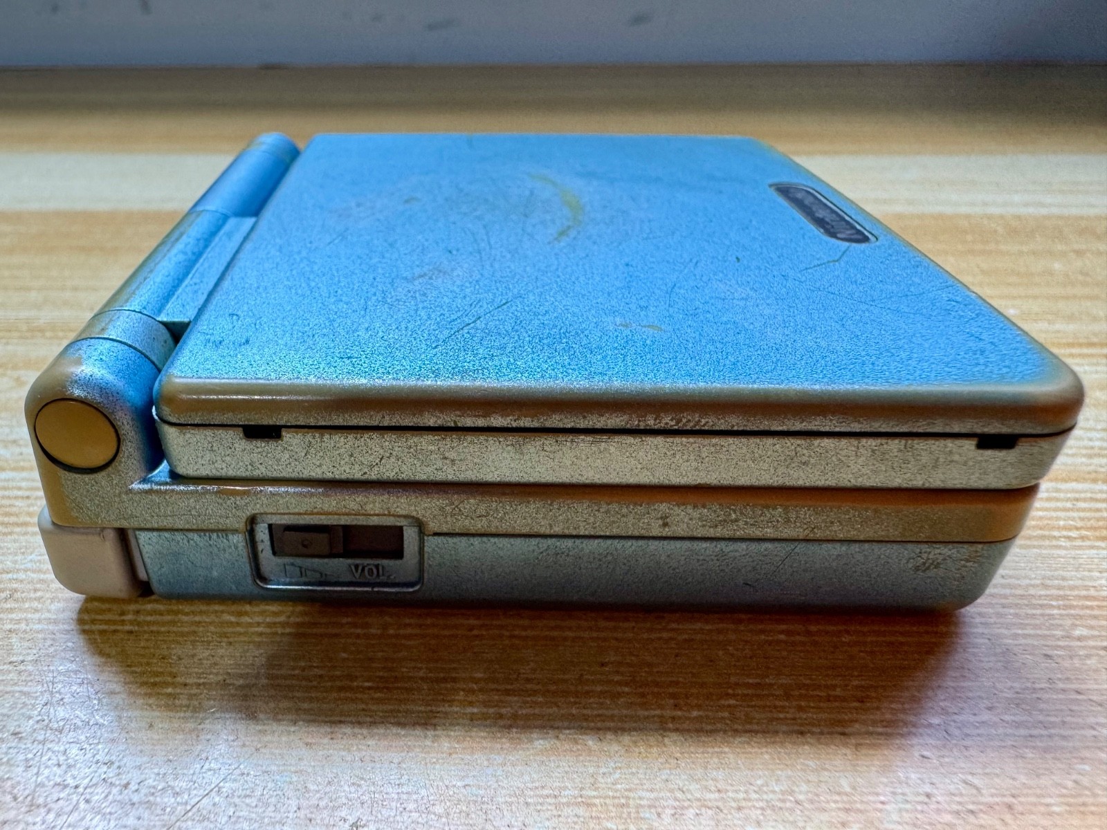 Nintendo Gameboy Advance SP AGS001 Pearl Blue Handheld w/ USB Cable & Battery
