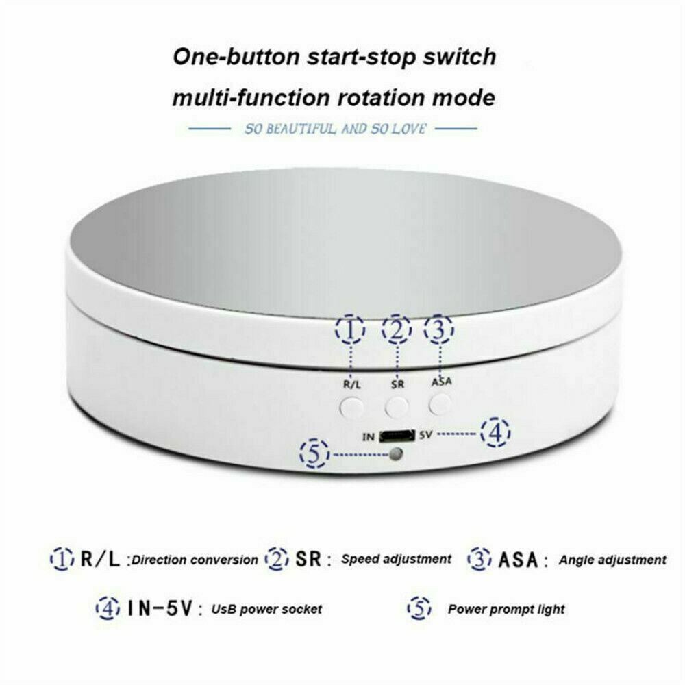 Electric Rotating Display Stand Jewelry Photography 360° Motorized Show Holder