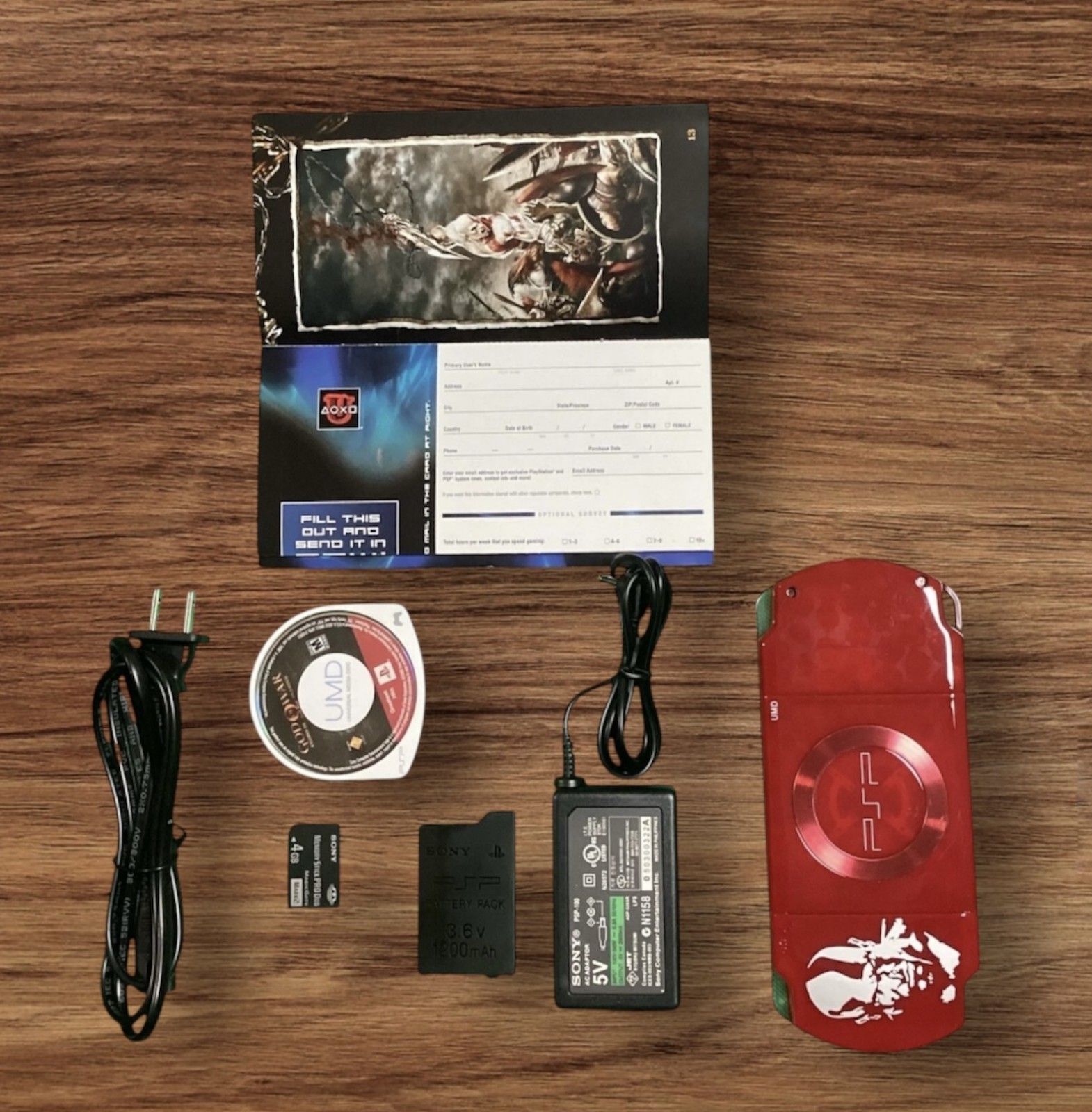 Sony PSP 2000 God of War Limited Edition…4GB Red Handheld System