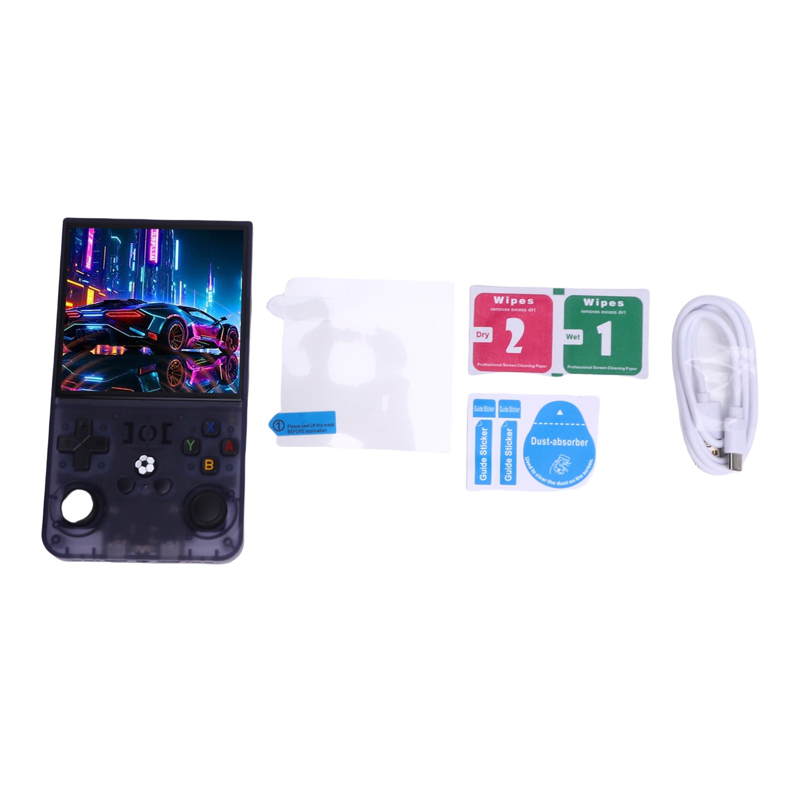 Portable Handheld Video Game Console Translucent Grey 4 Inch Screen 4000mAh