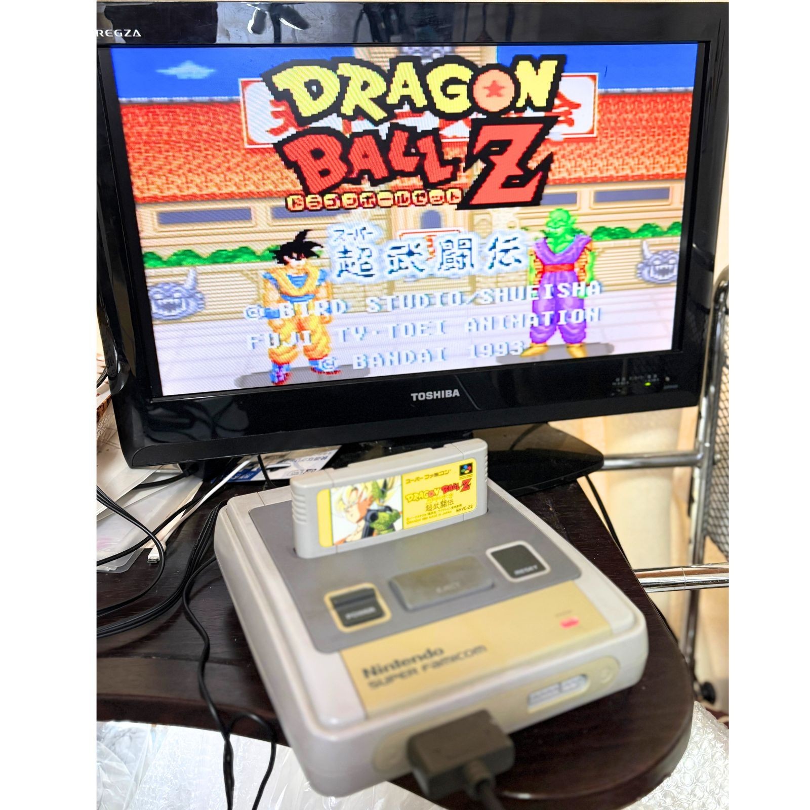 Nintendo Super Famicom Console Set w/2 Controllers + 8 Games Tested SNES