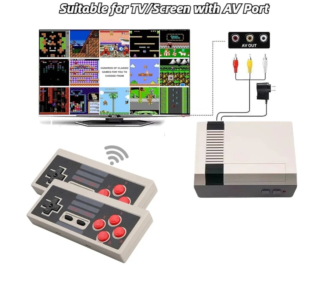 Classic Mini Retro Game Console,AV and HDMI Output Handheld Game System with Dua