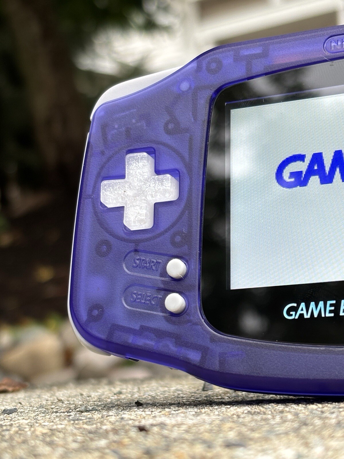 Clear Purple Modded Gameboy Advance Retro Gaming Console with IPS V2 & USB C Mod