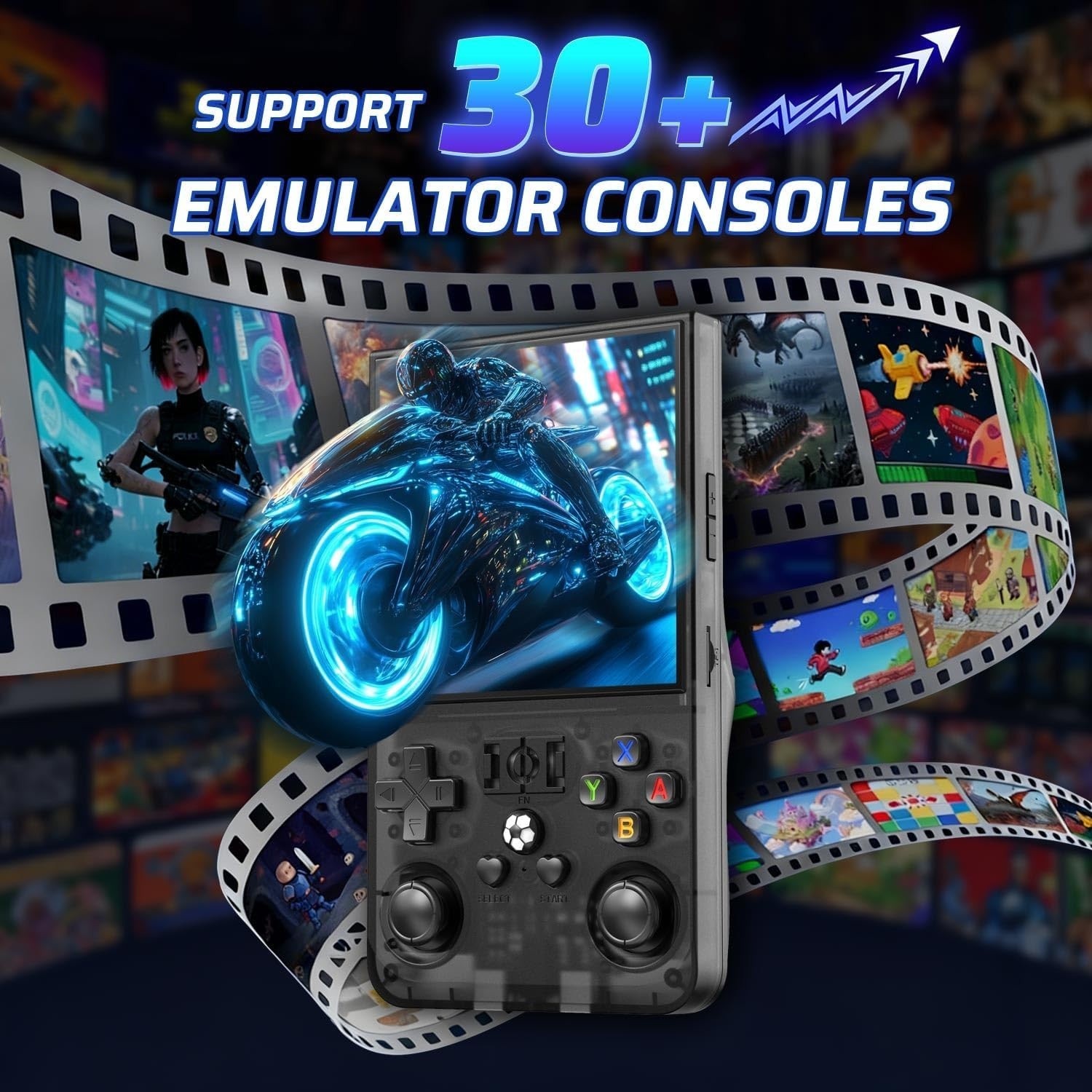 Ultimate Retro Handheld Console – 64GB, 4-Inch IPS Display, Long Lasting Battery