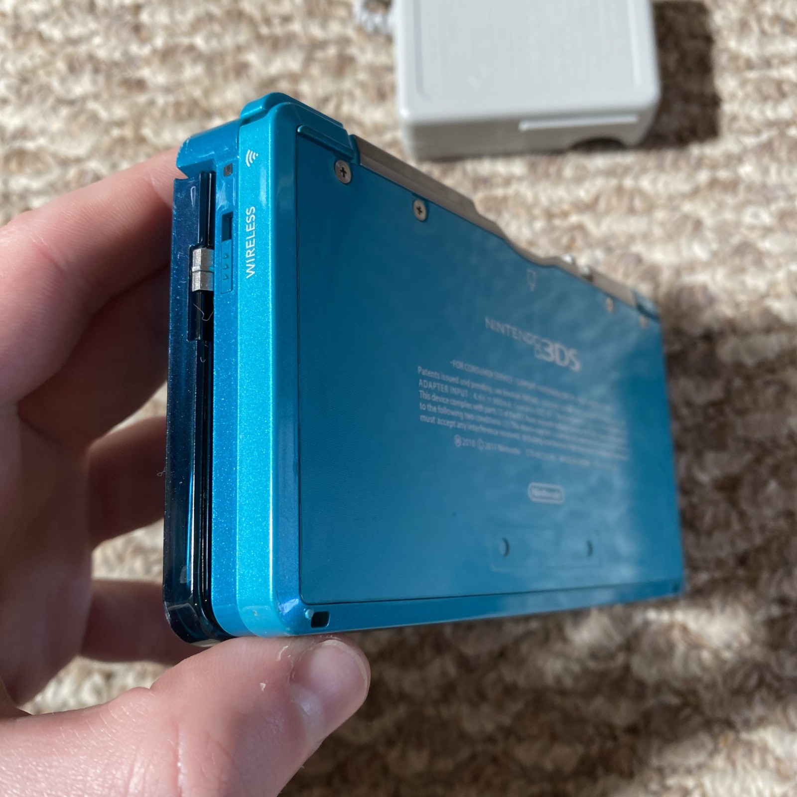 Nintendo 3DS Aqua Blue Handheld Handheld Console System CTR-001 Tested USA