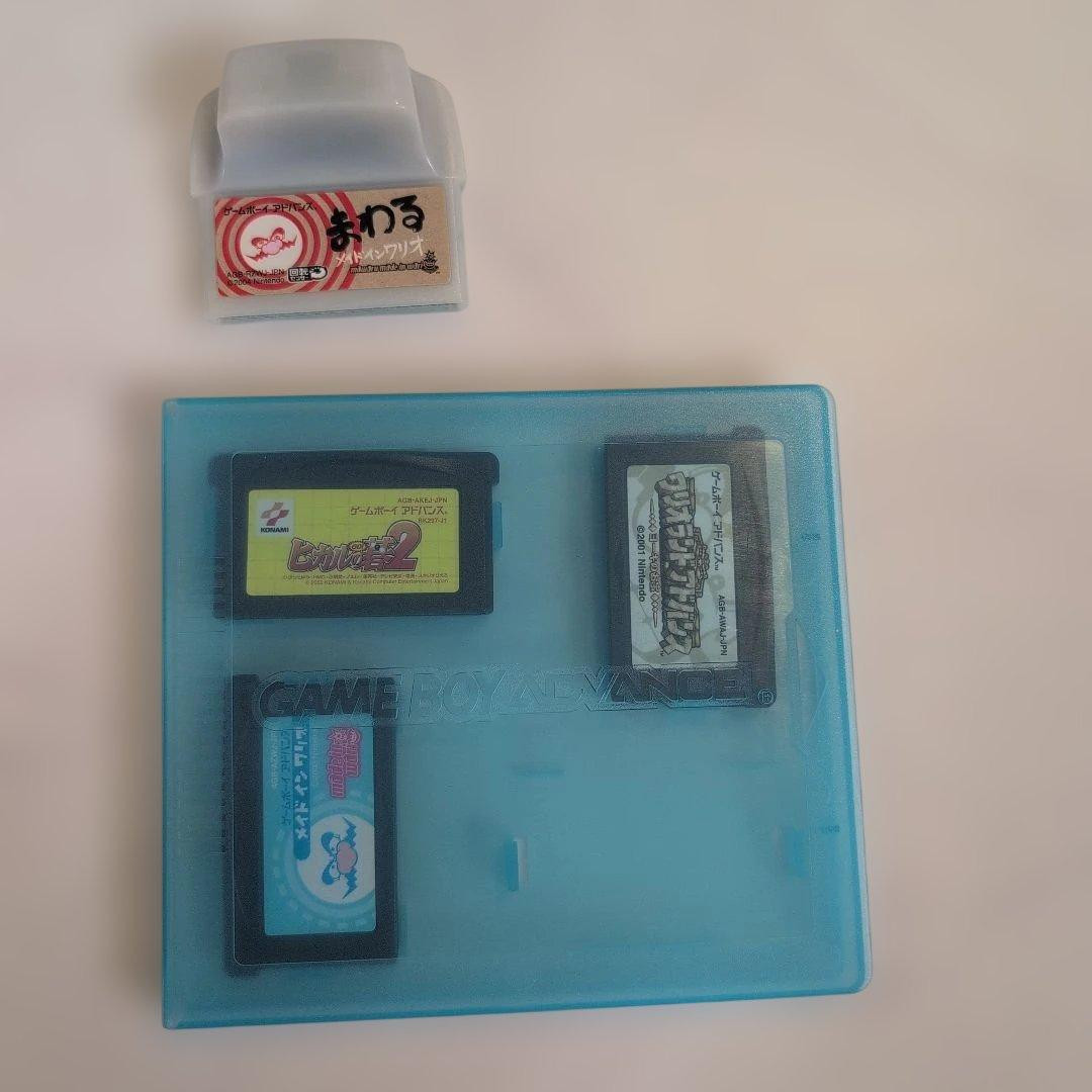 Nintendo Game Boy Advance White Console + 3 Wario Games & Hikaru no Go Bundle