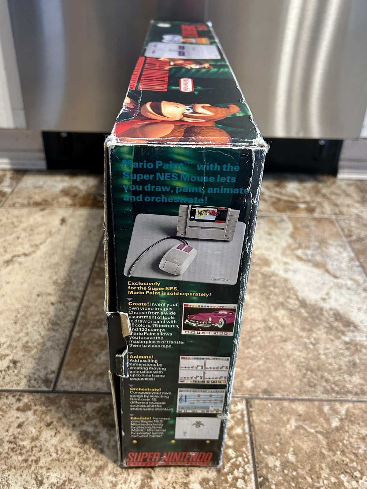 Super Nintendo SNES CIB Donkey Kong Console Bundle Matching Serial NR Mint RARE