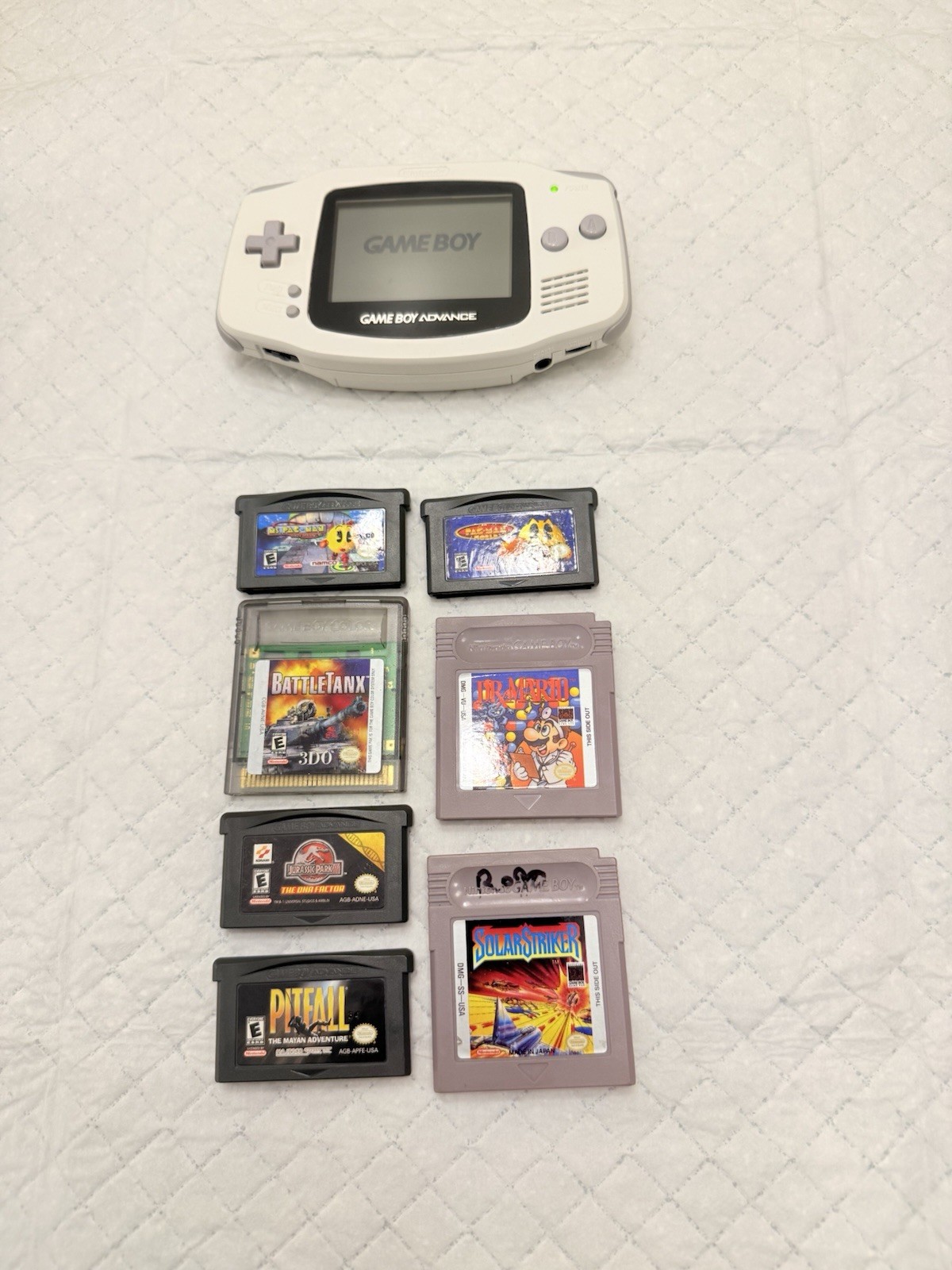 Nintendo Game Boy Advance Gaming Console – White With 8 Games TESTED!