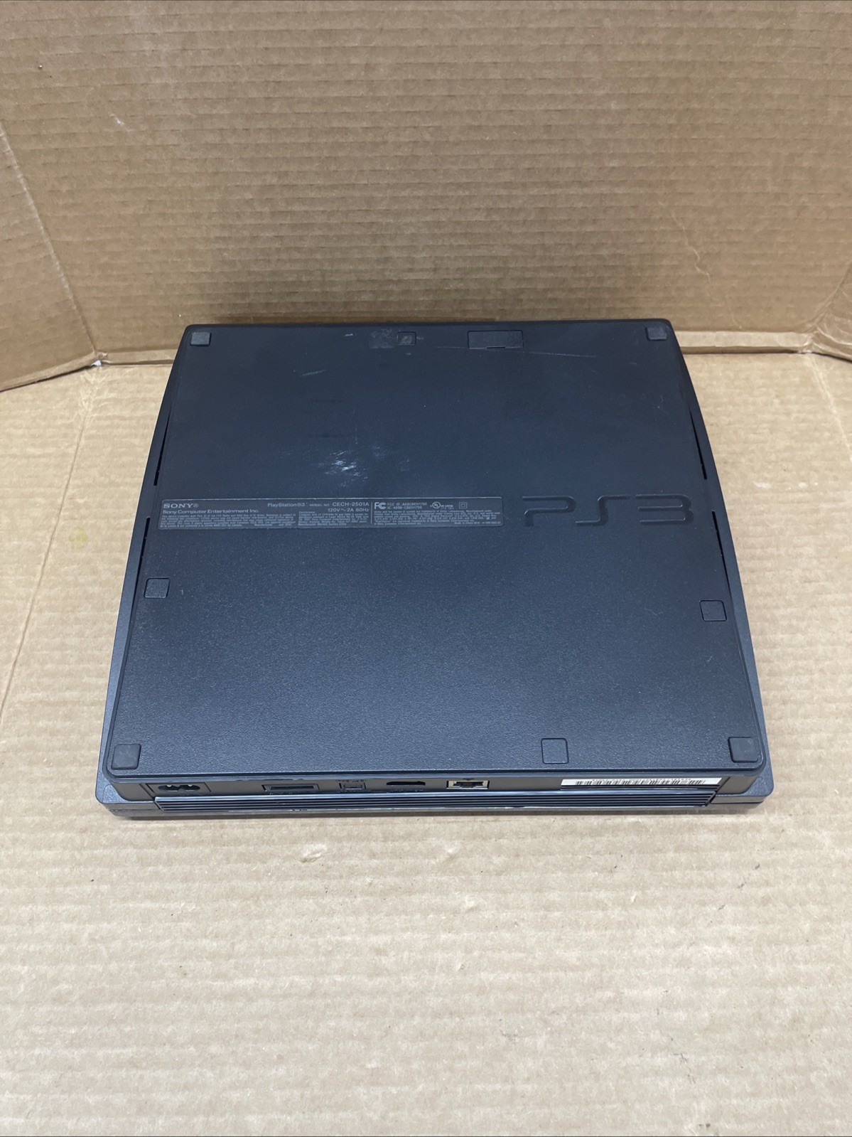 Sony PlayStation 3 Slim CECH-2501A Black Console HDMI Ethernet USB-A for Parts