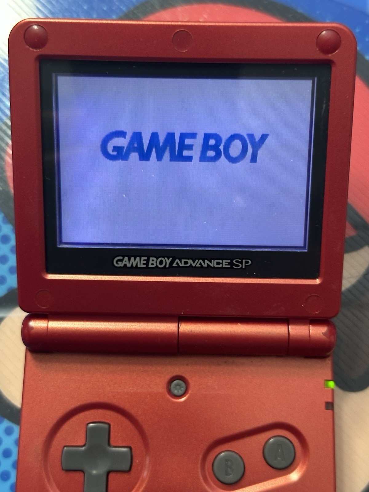 Nintendo Game Boy Advance SP Handheld Game Console AGS-001 Flame Red – Tested