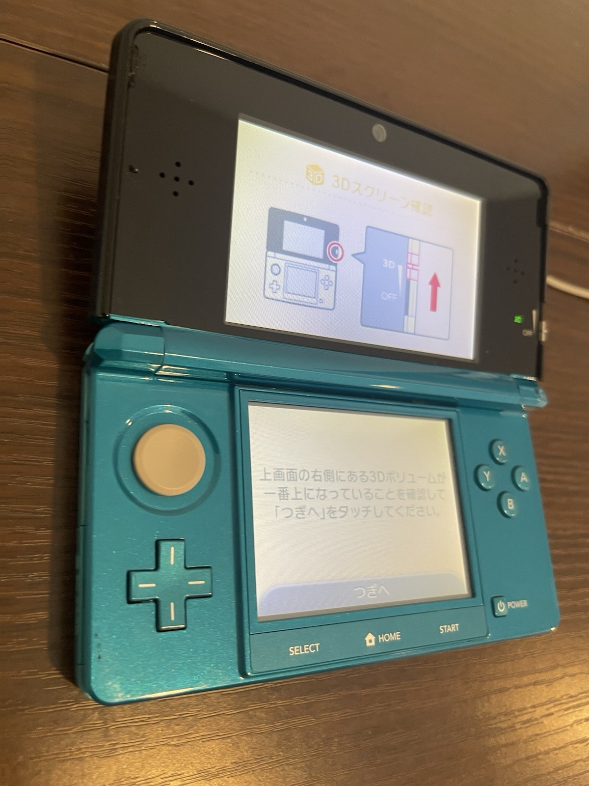 0334 Nintendo 3DS AQUA Blue Very Good TESTED 350g