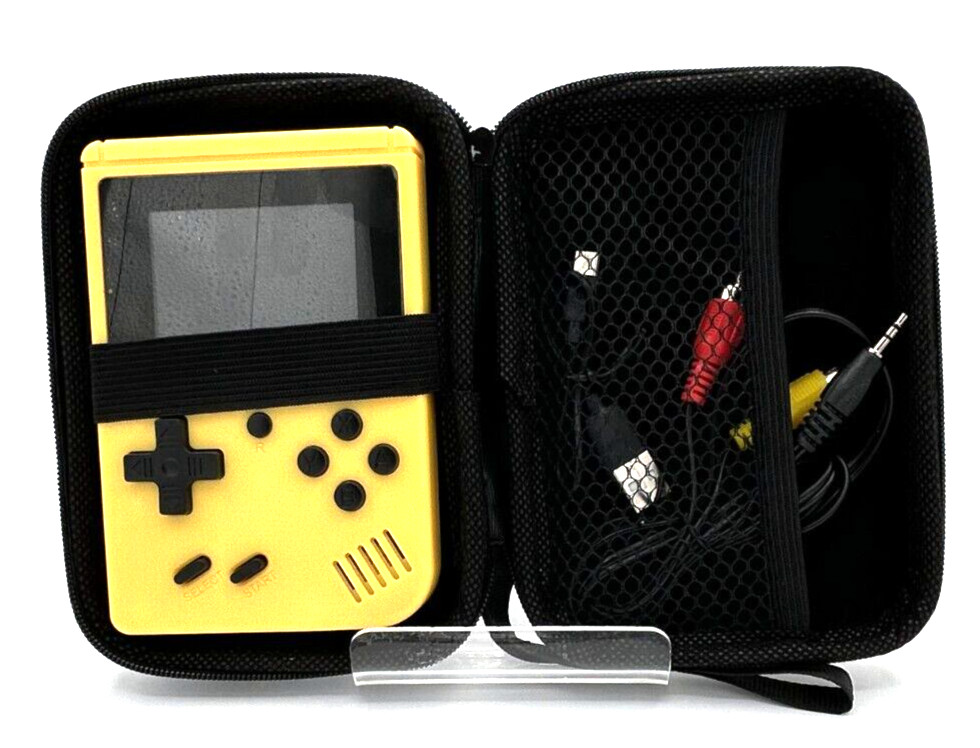 Game Box Plus- Hand Held Game System, Yellow 400 Games In 1 With Carrying Case