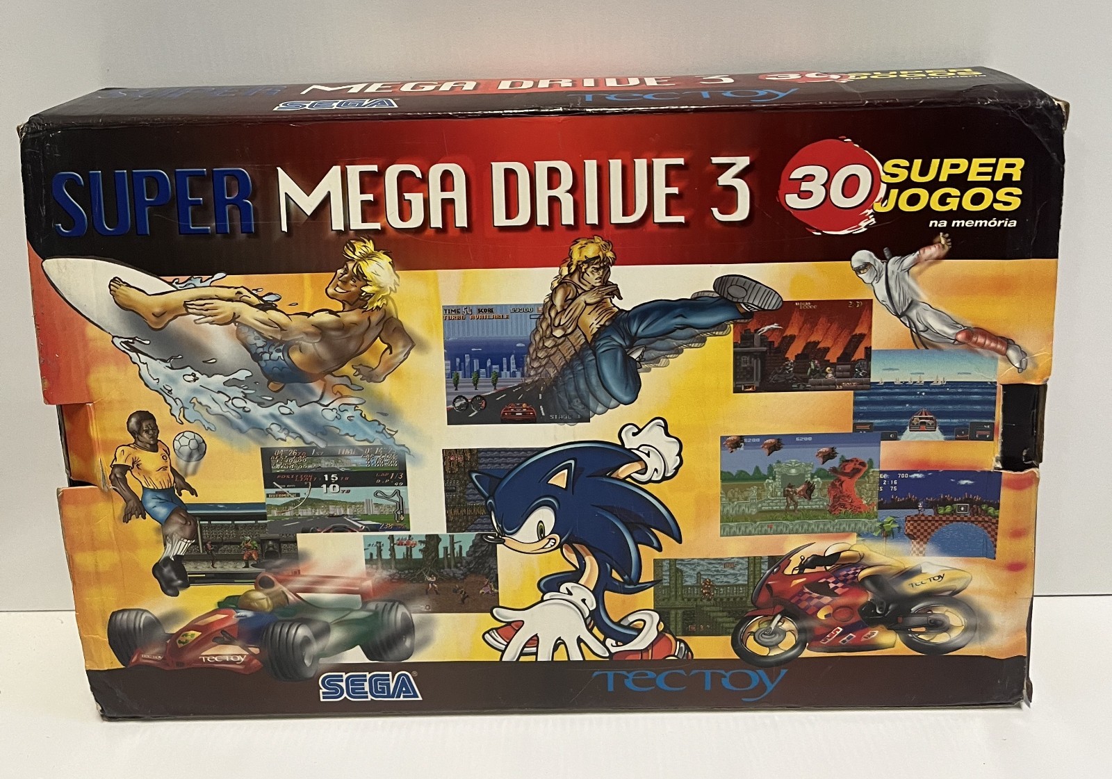 SUPER MEGA DRIVE 3 TEC TOY SEGA BRAZIL 30 GAMES EDITION BOXED TESTED CONSOLE