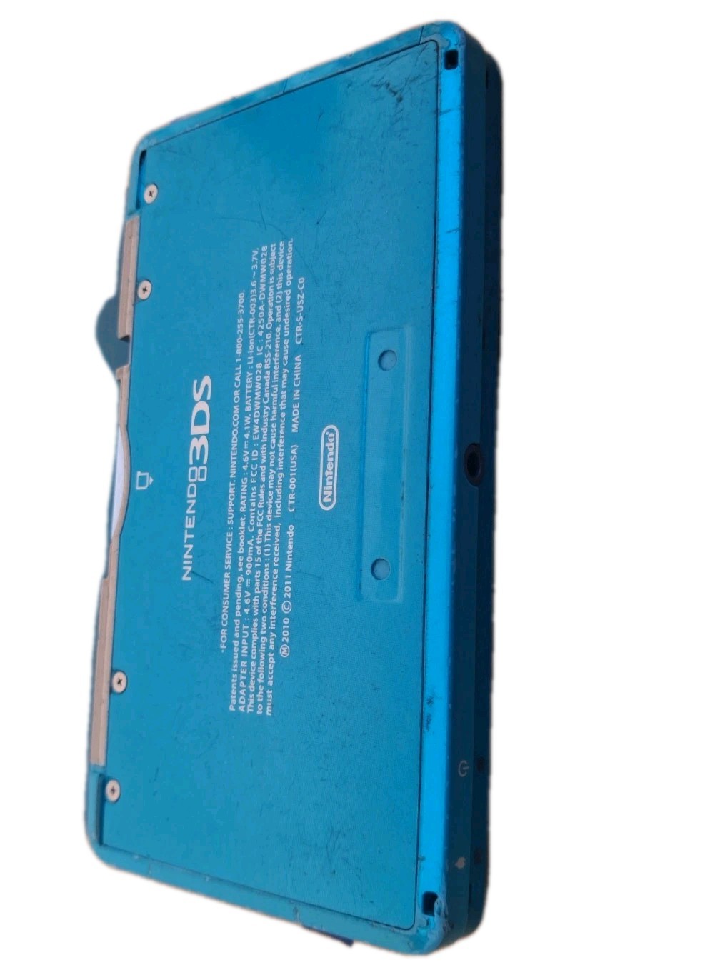 Nintendo 3DS System – Aqua Blue No Charger No Pen W Case, Super Smash Bros