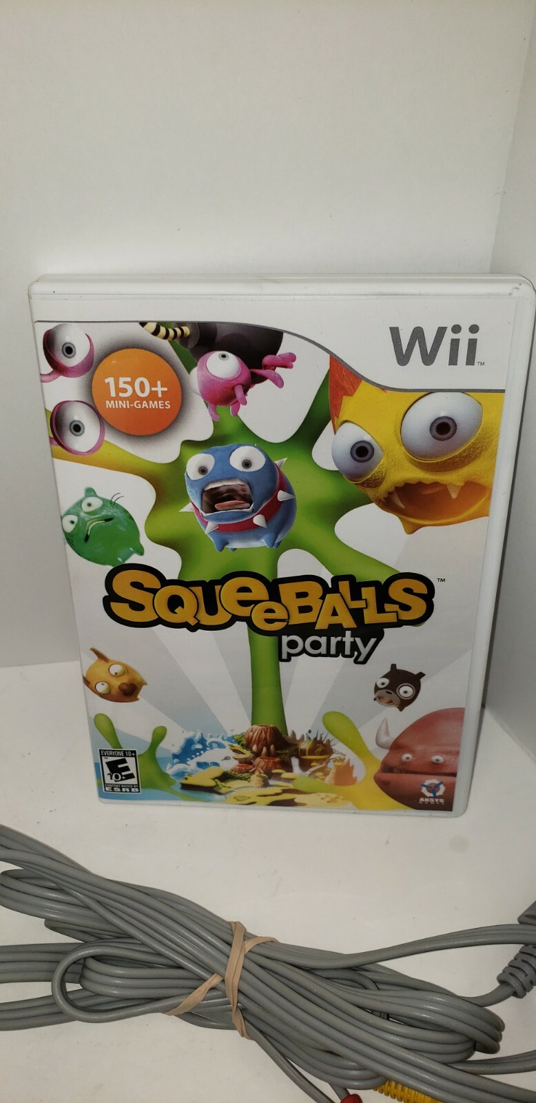 Nintendo Wii System With Squeeballs Party Game (Tested Works! No Controllers)