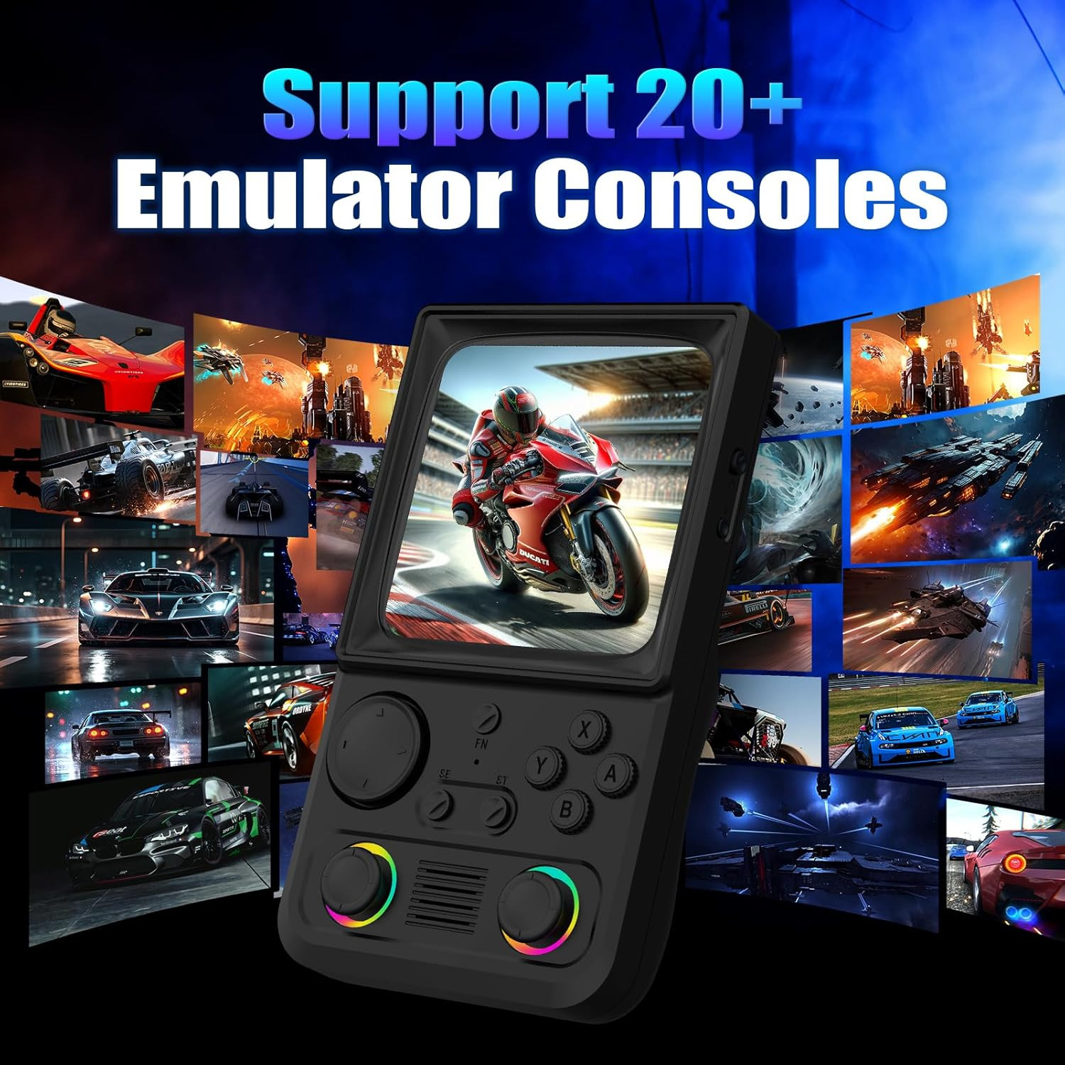 R36TMAX Retro Handheld Game Console, 64GB, 18000+ Games, WiFi Support