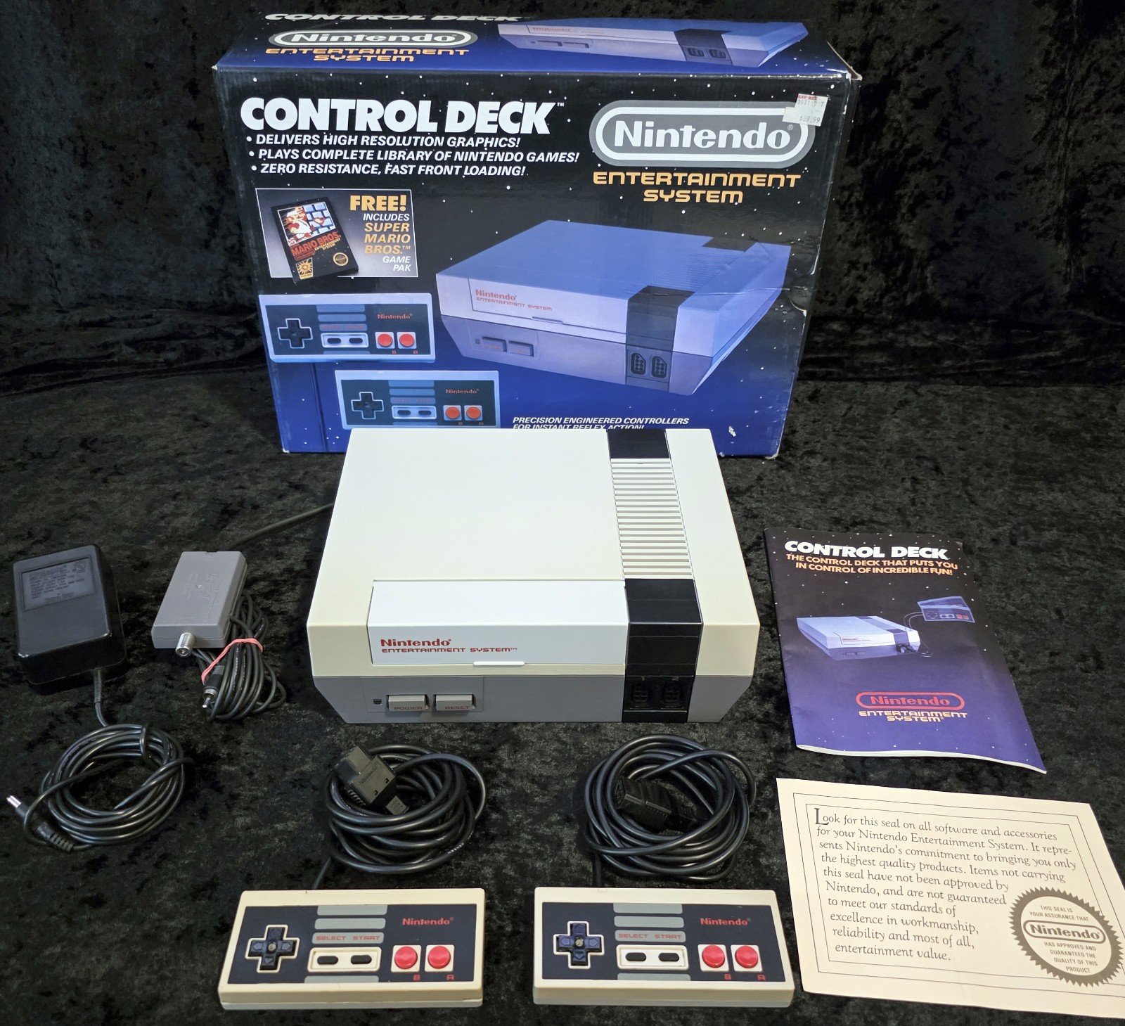 Authentic NES Nintendo Control Deck Complete Set & Box – 100% Tested