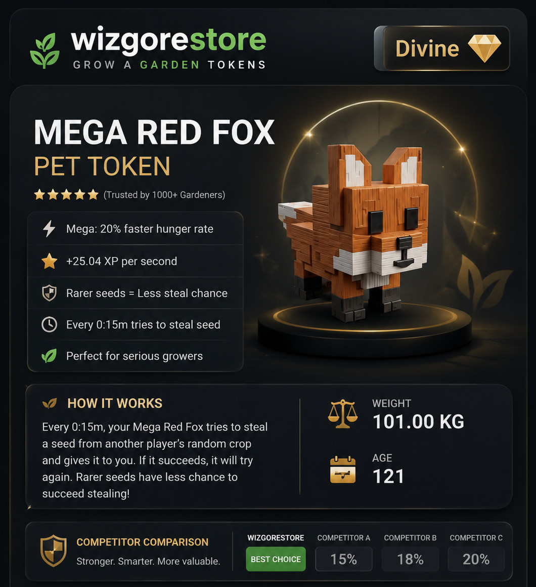 Mega Red Fox 🎮ROBLOX 🪴Grow a Garden | CHEAP | FAST | RELIABLE✅