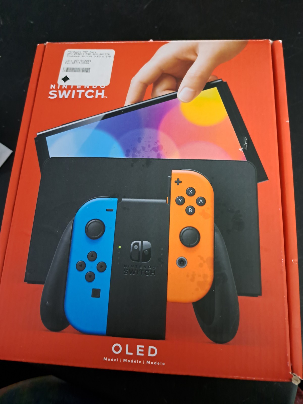 Nintendo Switch OLED Model HEG-001 Handheld Console – 64GB – Black/Neon Red/Neon