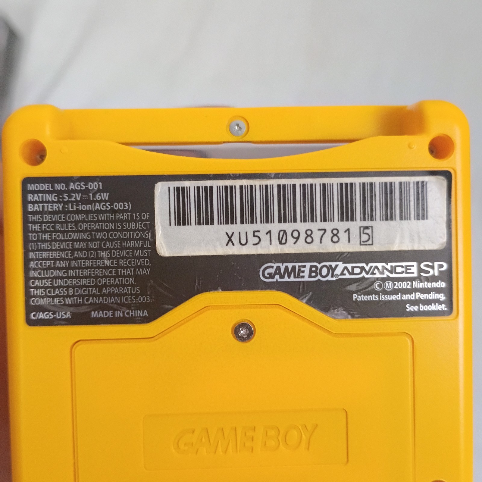 Nintendo Game Boy Advance SP Pikachu Edition Handheld System – Yellow