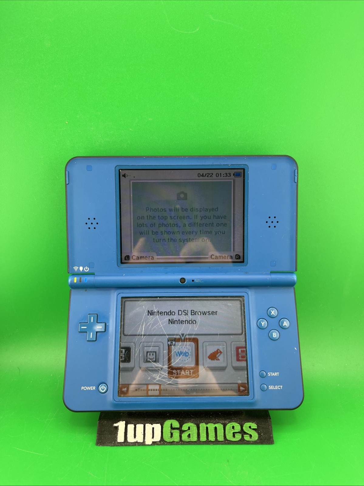 Nintendo DSi XL Blue Handheld Gaming Console with No Pen (T06)