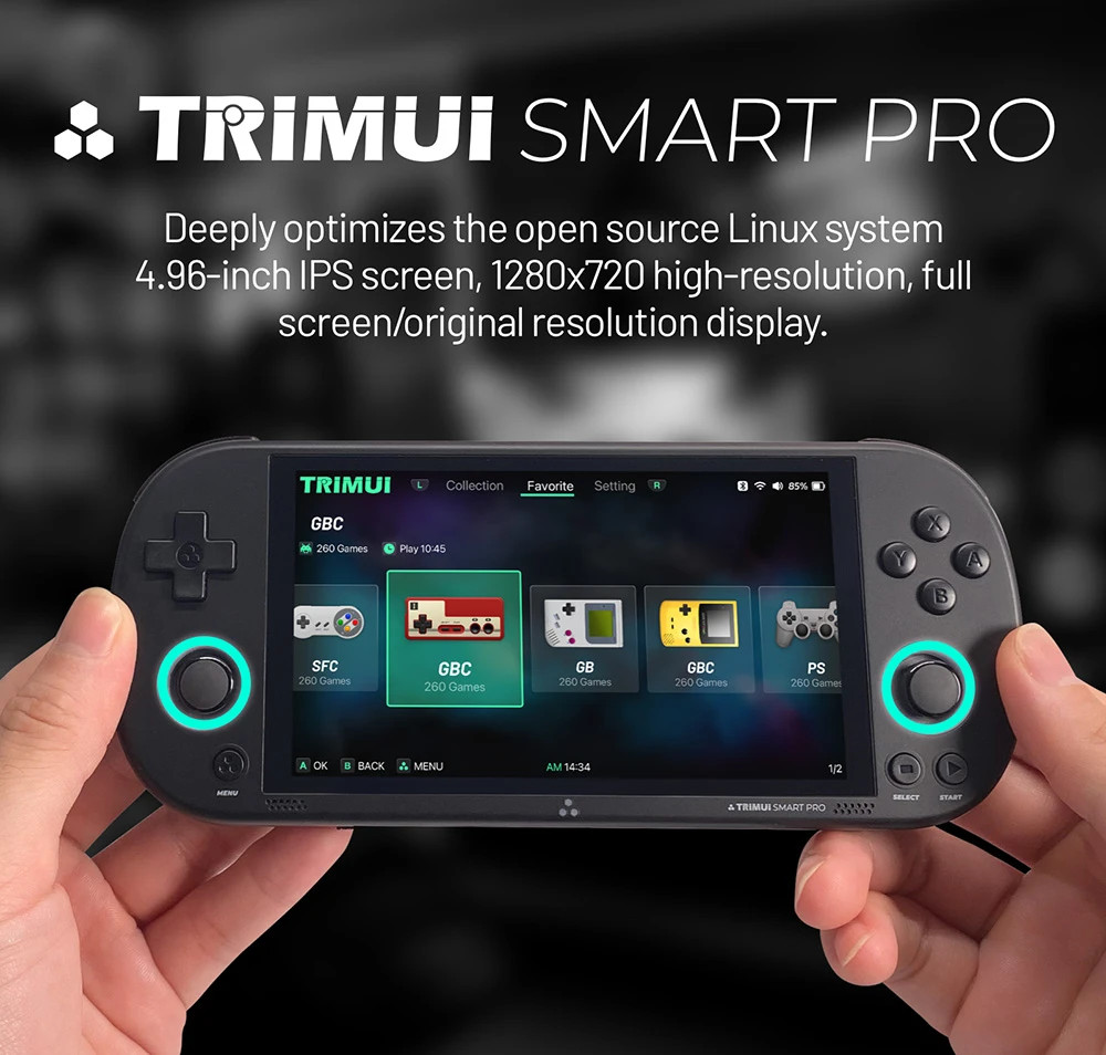 Trimui Smart Pro 64GB Handheld Gaming Console – White – SHIPS FROM USA