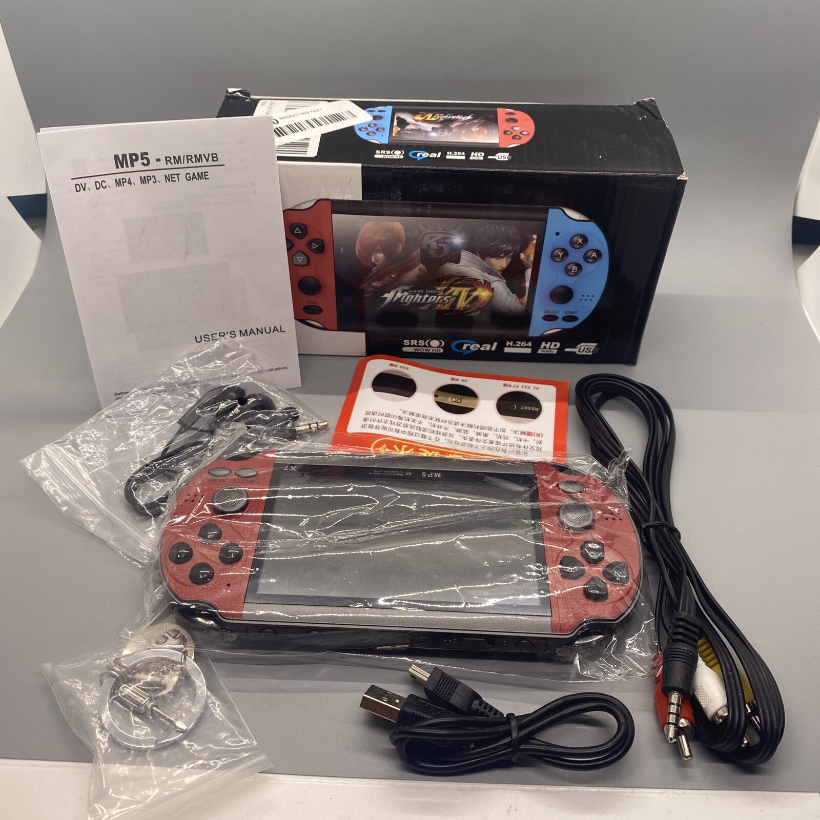 Handheld Game Console 4.3 inch Retro Handheld Games Console Built-in Games 8GB
