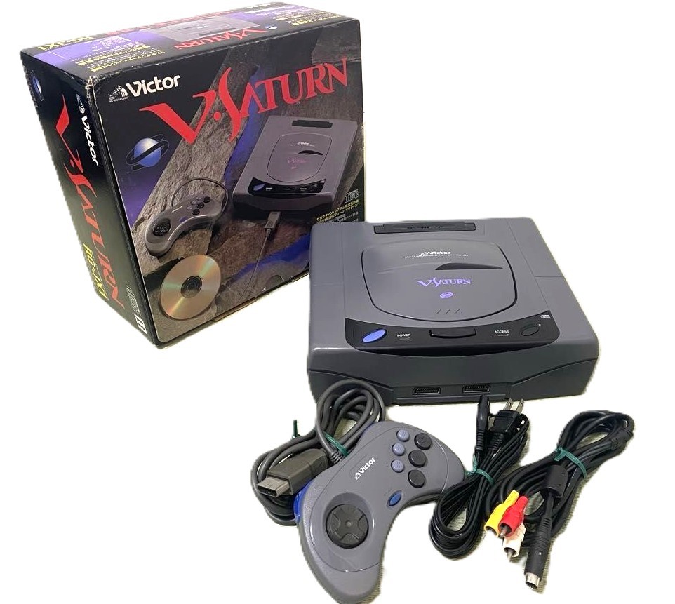 Victor V Saturn Console RG-JX1 Boxed Controller Sega NTSC-J Japan Import Tested