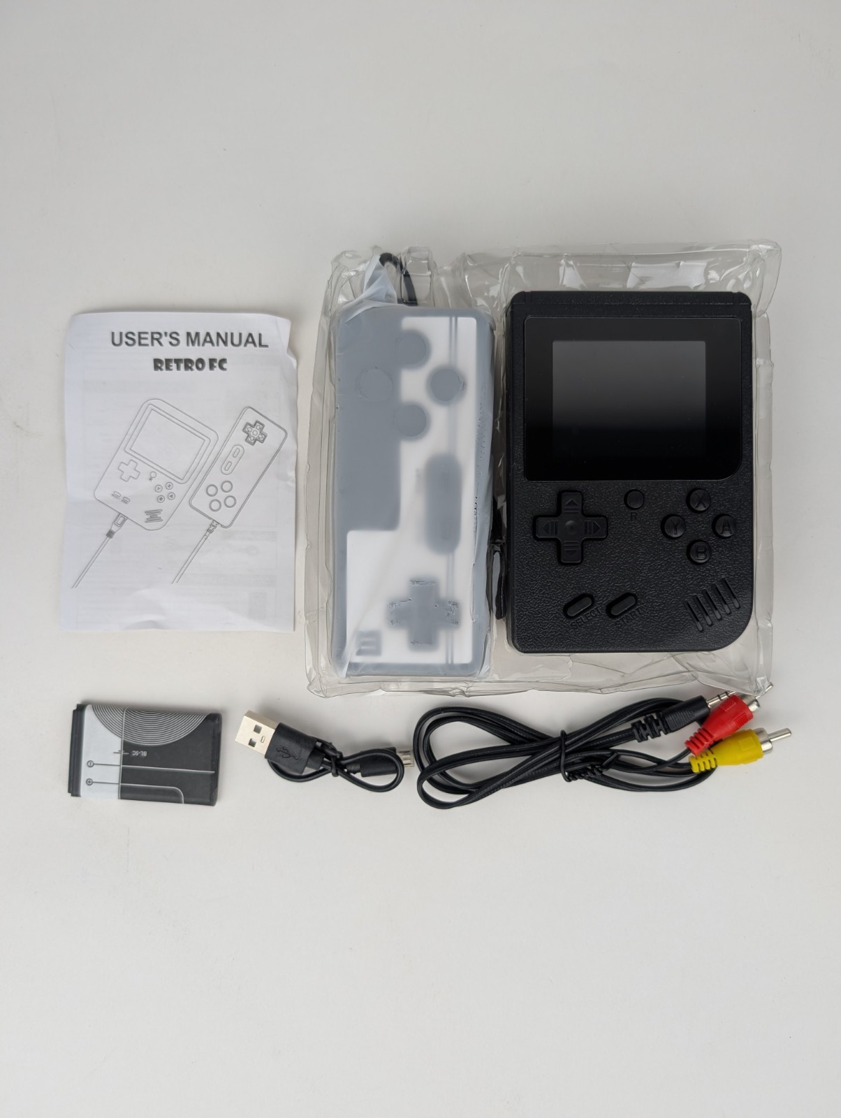 Retro FC 2 Player Handheld 8-bit Video Game Console 400 Preloaded Games – Black