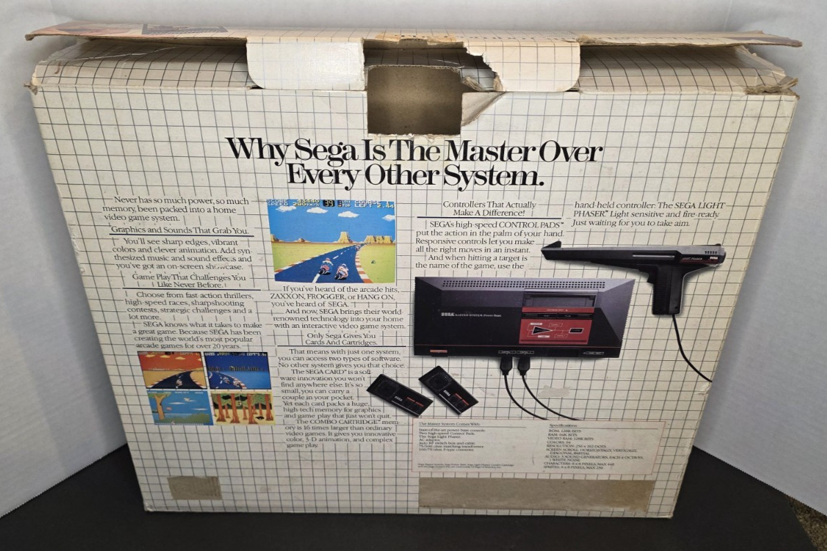 SEGA Master System Console System CIB Complete in Box –TESTED WORKING