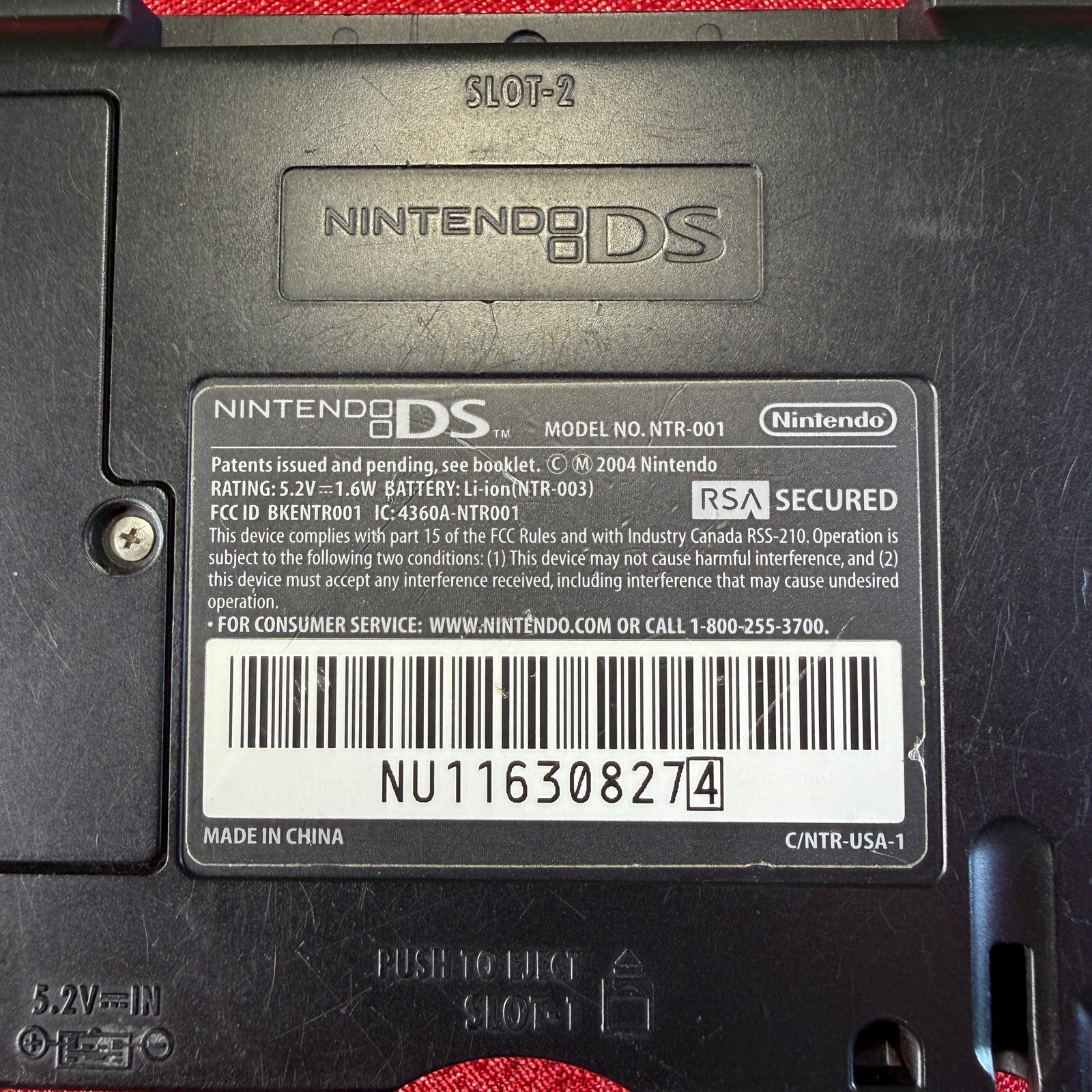 Nintendo DS Original NTR-001 Blue Handheld Console