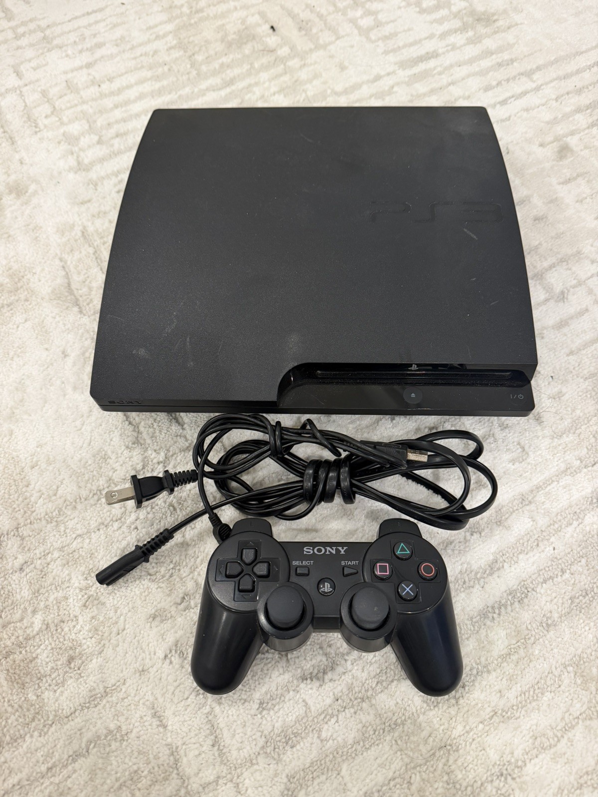 Sony PlayStation 3 PS3 CECH-3001B Slim Console 320GB w/ OEM Controller & Cables