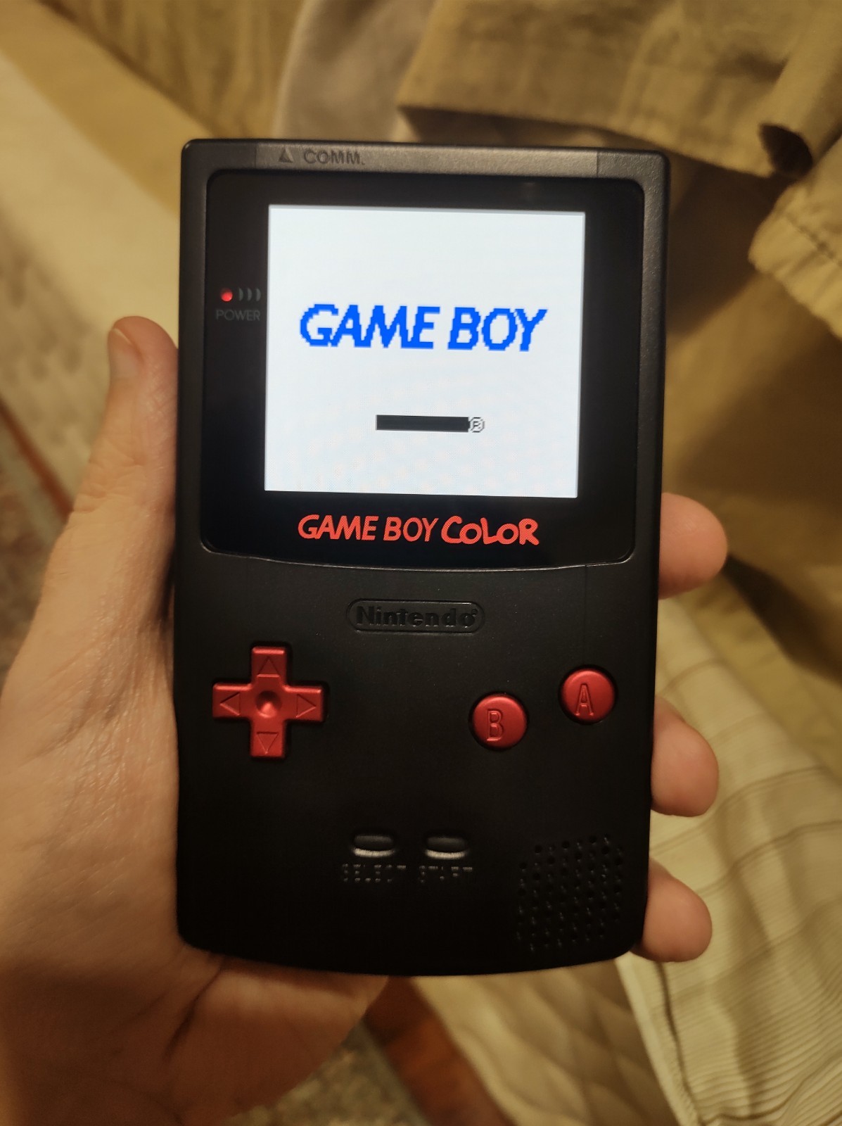 New AMOLED Screen Black Nintendo Gameboy color GBC Touch Controls Bigger Screen