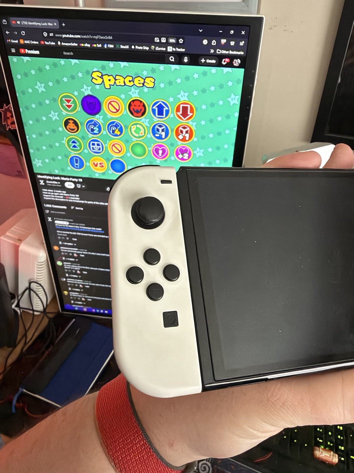 White Nintendo Switch OLED Handheld Console 64GB w/ Original Box, Joycons & More