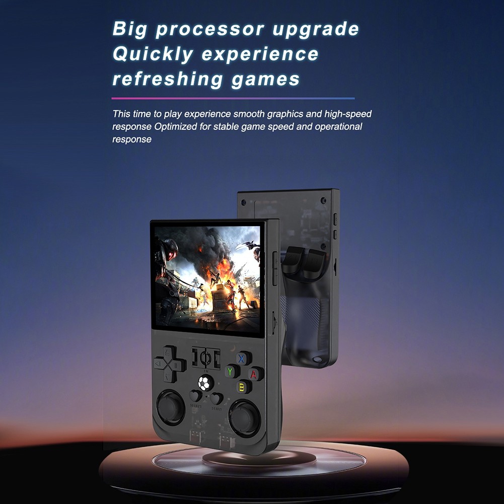 R36PRO 128GB Portable Retro Game Console 3.5 Inch Screen Lett3656