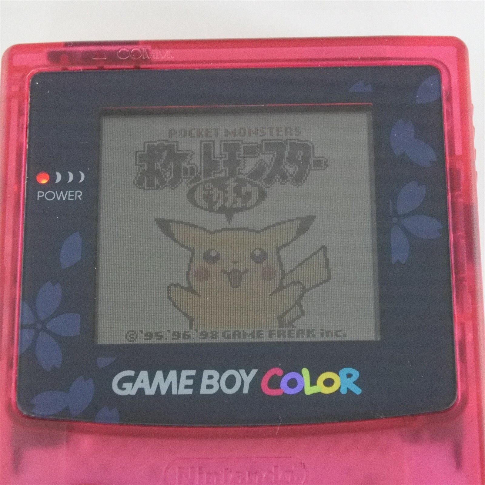 GameBoy Color Console GOOD Clear Cherry Pink Boxed Sakura Wars 7223 Nintendo gb