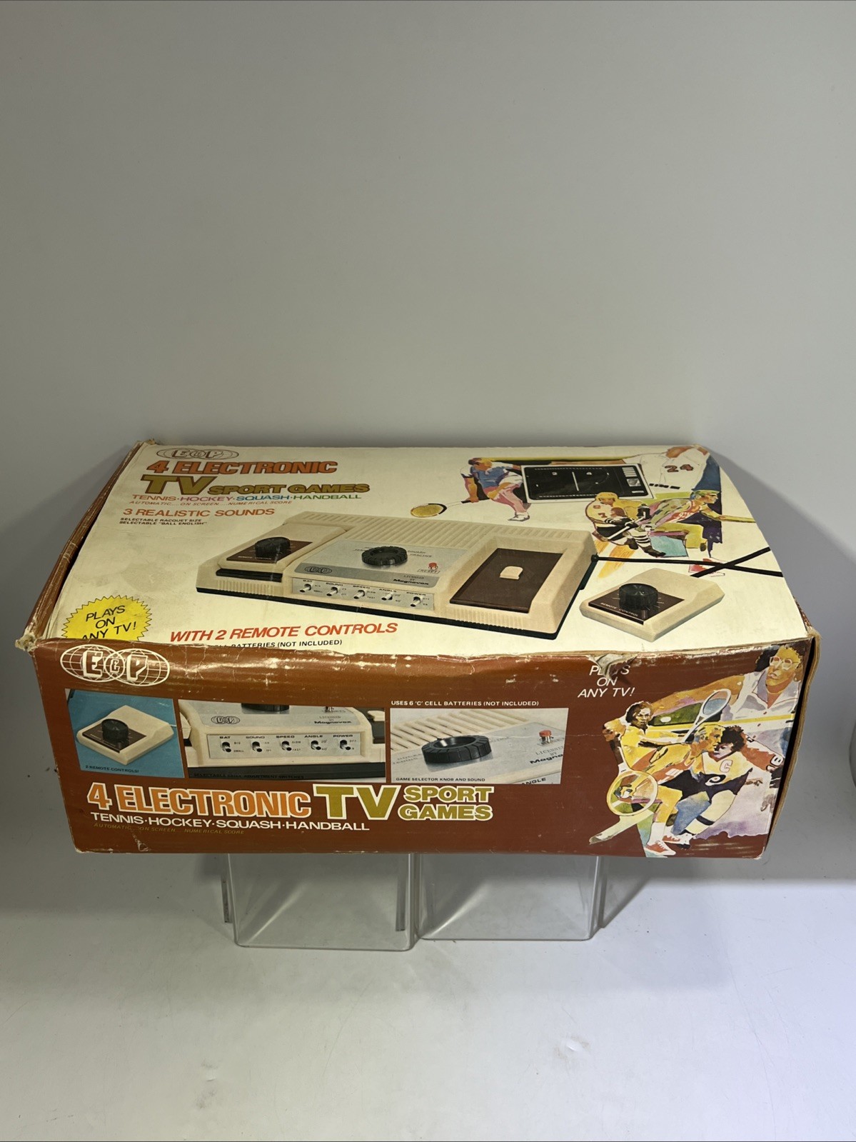 E&P-800 Sharp Magnavox 4 Sports Electronic Video Games W/Box & Manual (Parts)#ML